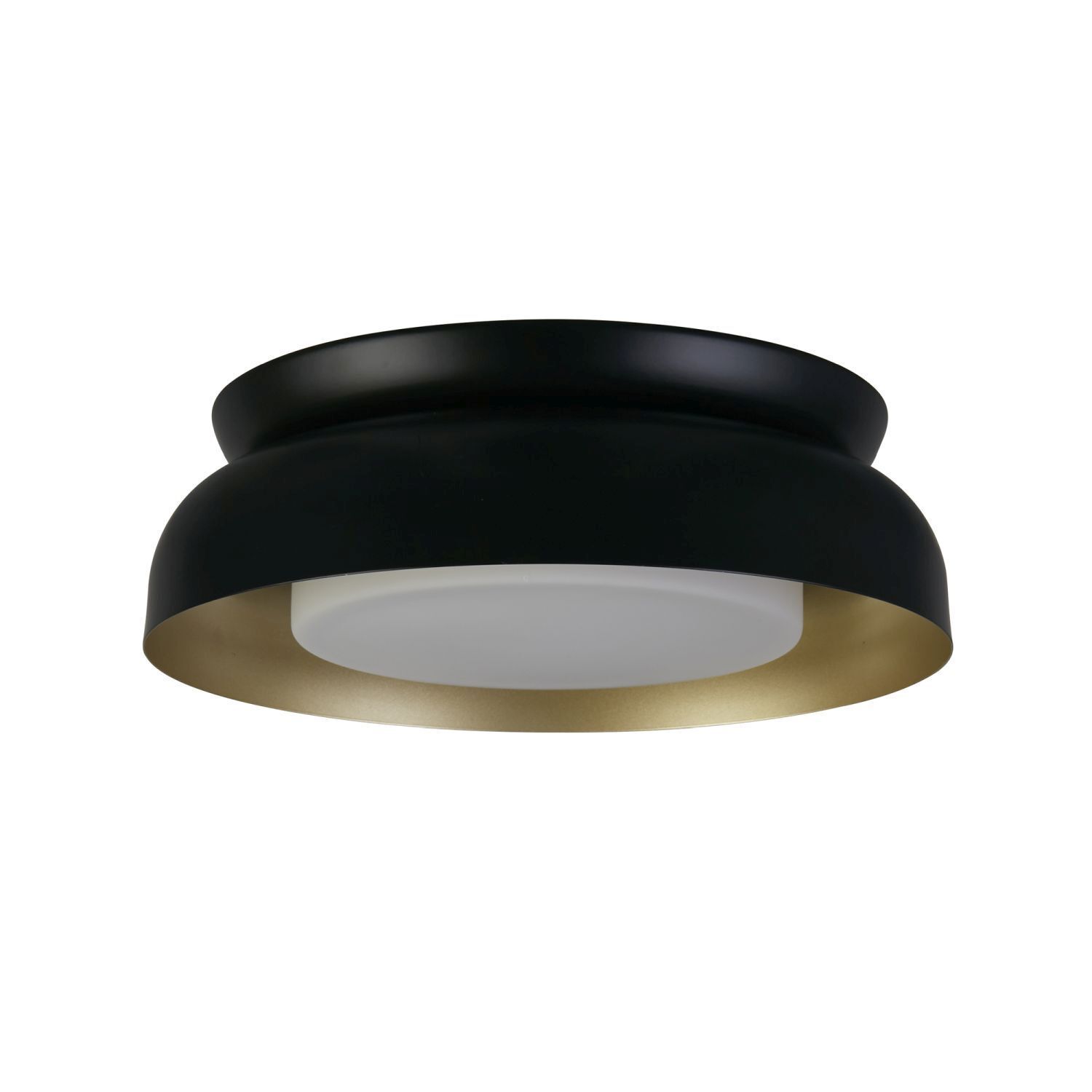 Deckenlampe Metall in Schwarz Gold E14 B:36,5 cm rund Deckenleuchte, Leuchte