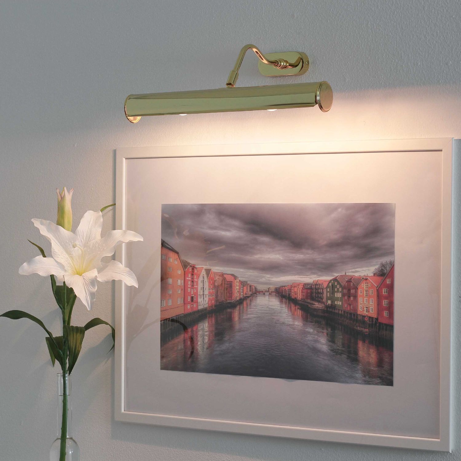 Bilderleuchte Echt-Messing Vergoldet 24K 40cm