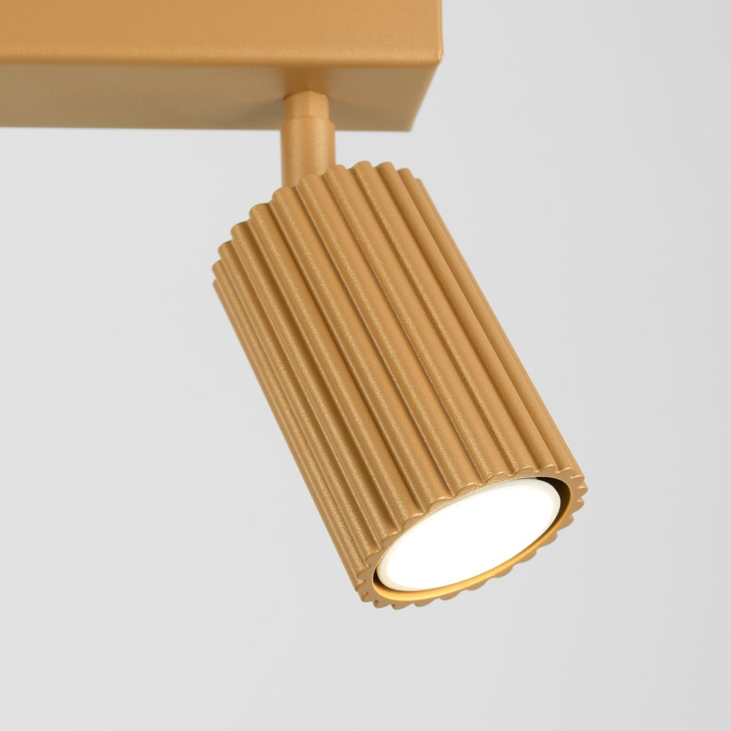 Deckenstrahler in Gold 2-flammig GU10 B: 30 cm schwenkbar