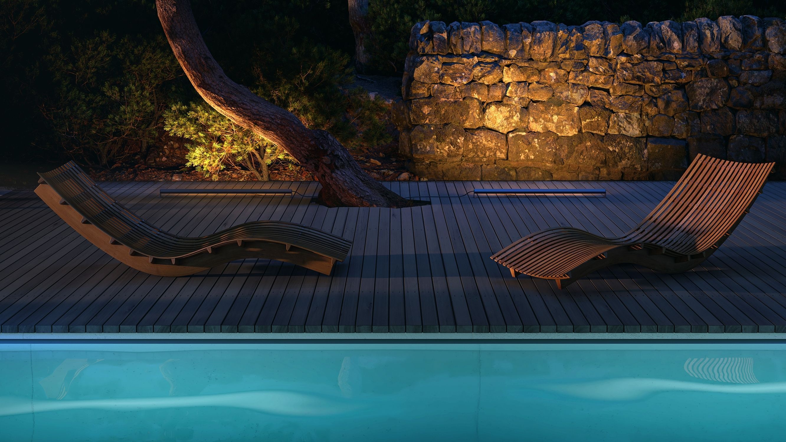 Wegeleuchte Aluminium LED IP65 5,9 cm Schwarz länglich Moebel, Schwimmbad, Wasser