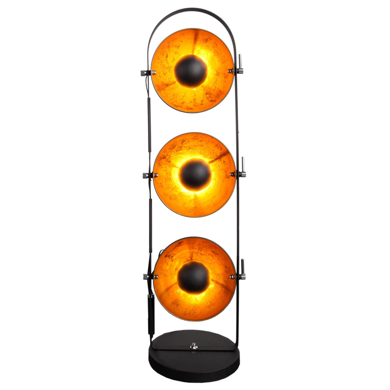 Außergewöhnlich Stehlampe 130cm Schwarz Gold Musikinstrument