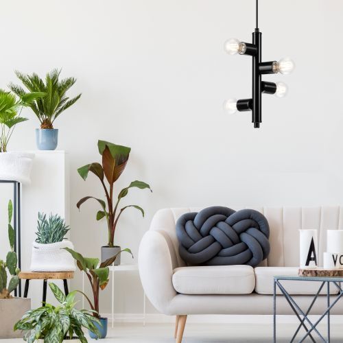 Hängeleuchte Wohnzimmer Modern Schwarz Metall