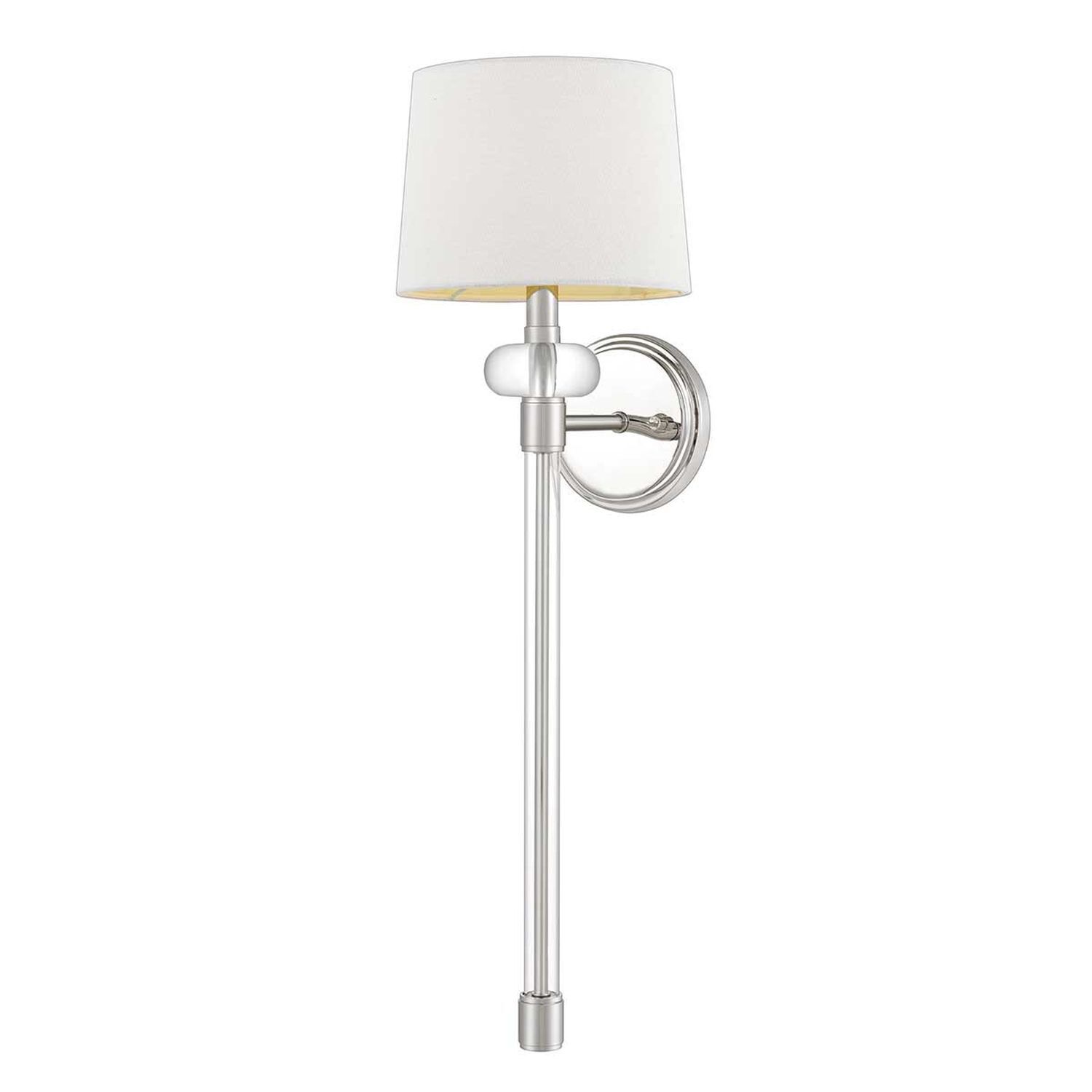 Wandlampe, Wandlampenhalter, Chrom, Stoffschirm, Schreibtischlampe