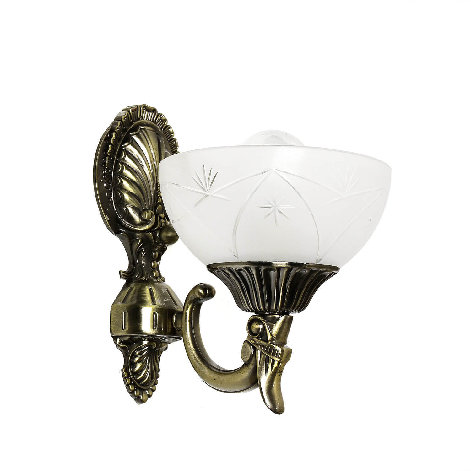 Elegante Wandleuchte HENRY in Messing Jugendstil