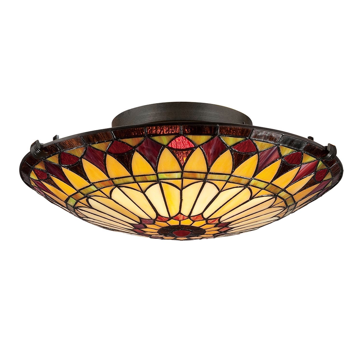 Deckenleuchte FARFALLA 10 Buntglas Tiffany Lampe