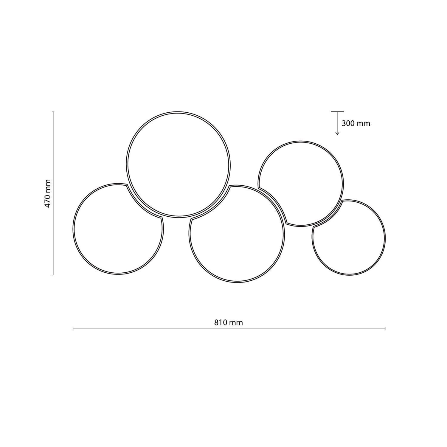 Deckenleuchte Modern 5-flammig Schwarz Gold blendarm E27 Zubehor, Brillen