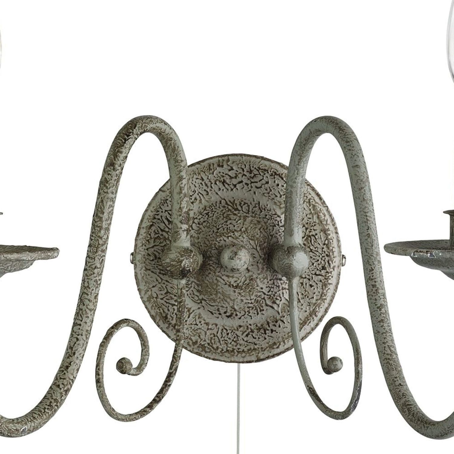 Applique murale filigrane avec interrupteur Gris 2x E14 Métal Bronze, Leuchter, Lampe