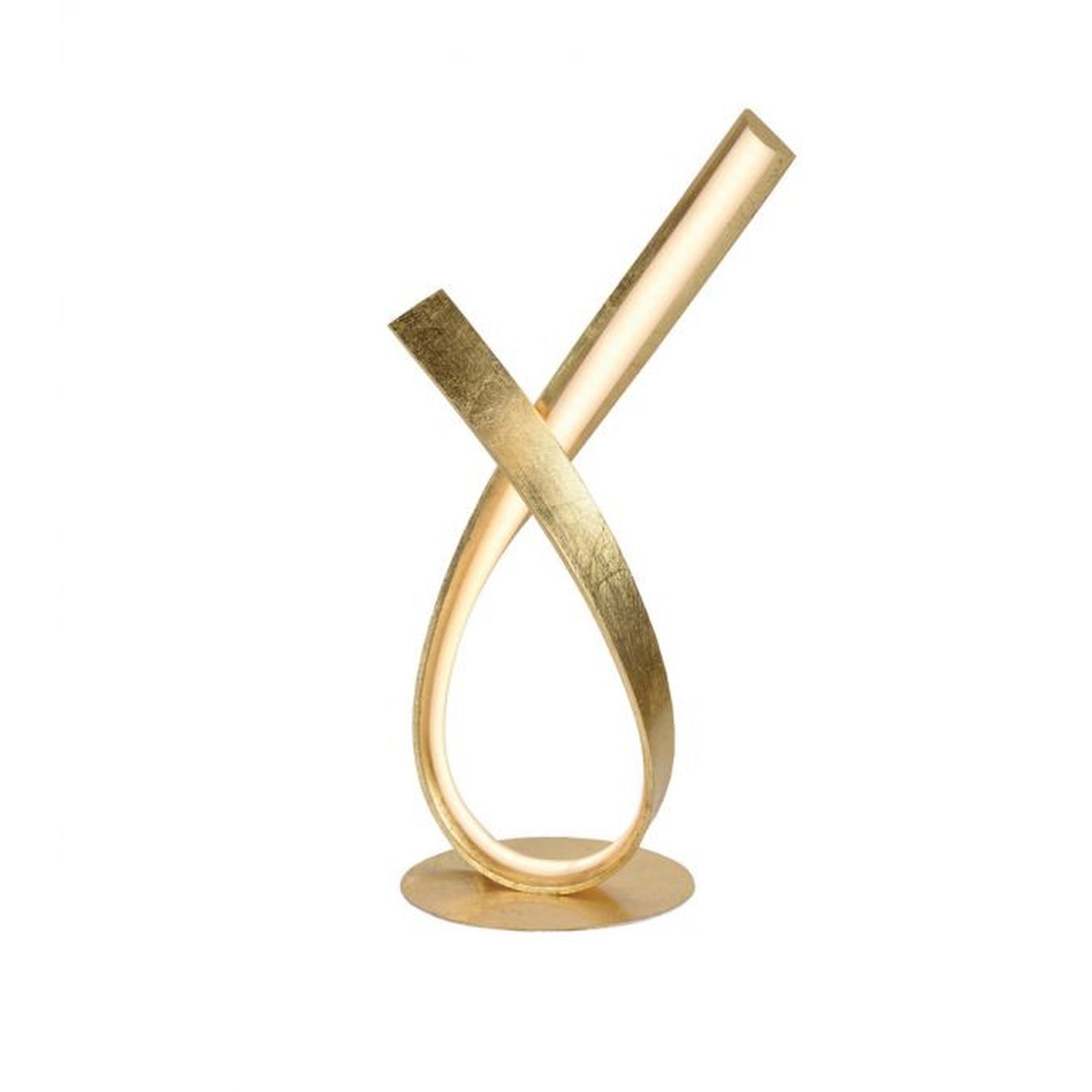 Elégante lampe de table LED en feuille d'or 38,5 cm à intensité variable Elégante lampe de table LED en feuille d'or 38,5 cm à intensité variable