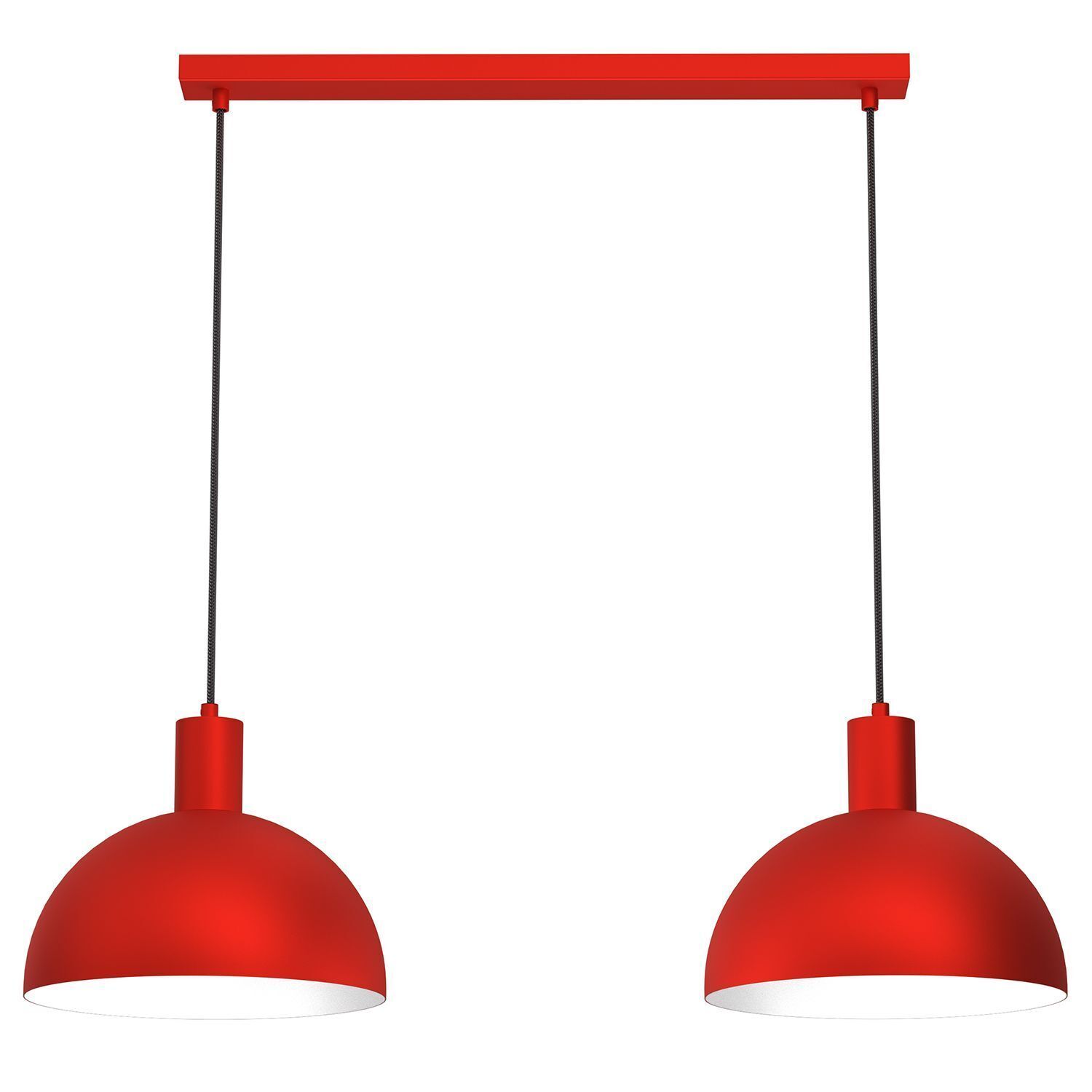 Suspension Rouge Métal L:84 cm E27 Loft décoratif