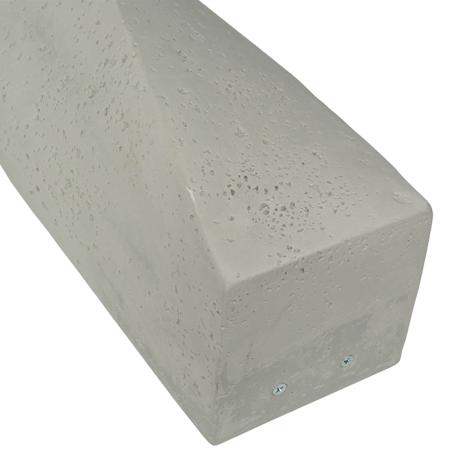 Beton Wandlampe SHANEY länglich B:45cm 2x E27 Modern Keil, Ziegelstein