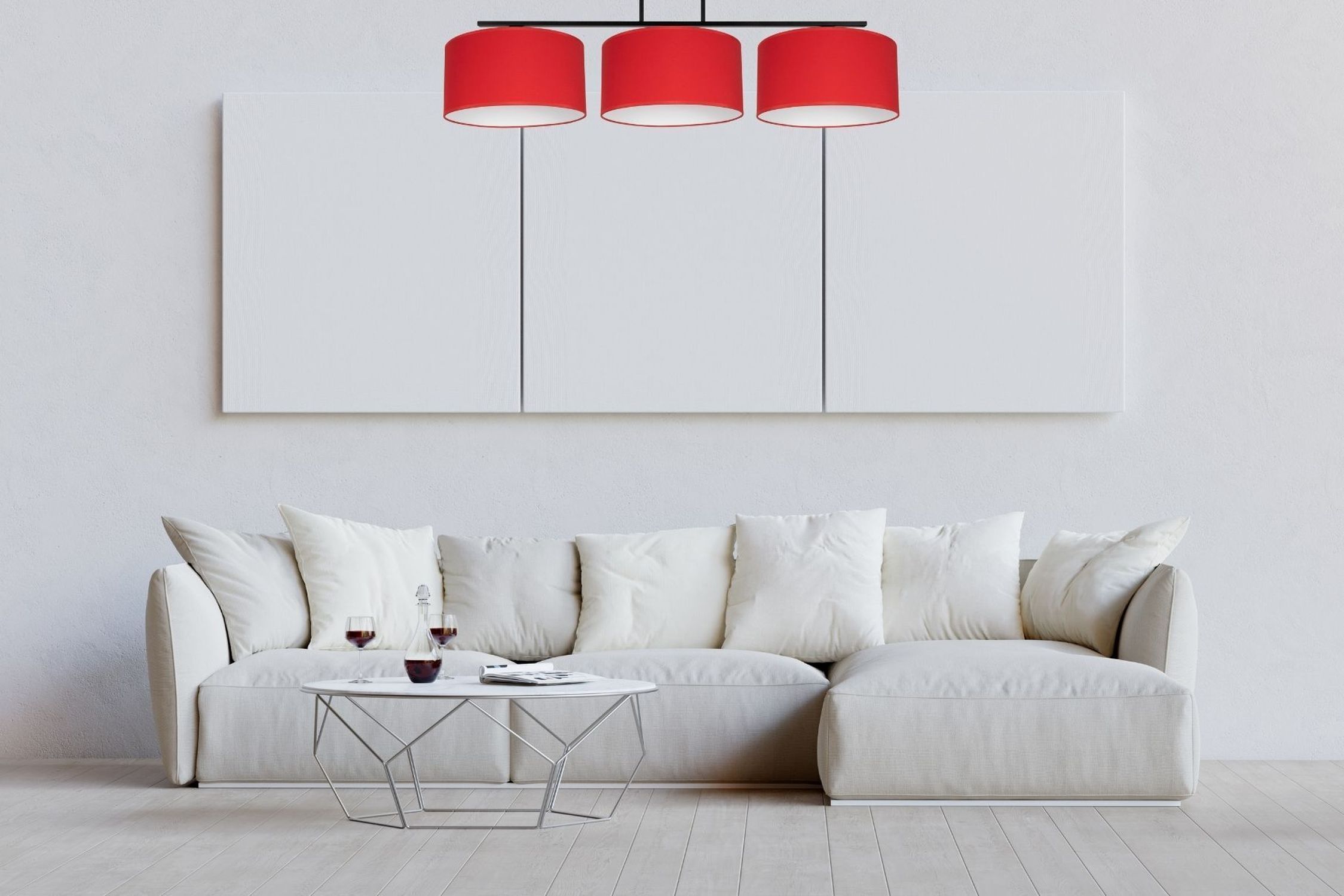 Gemütliche Deckenleuchte Stoff Schwarz Rot E27 100 cm Dekoration für Zuhause, Kissen, Wohnzimmer, Couch, Innenarchitektur