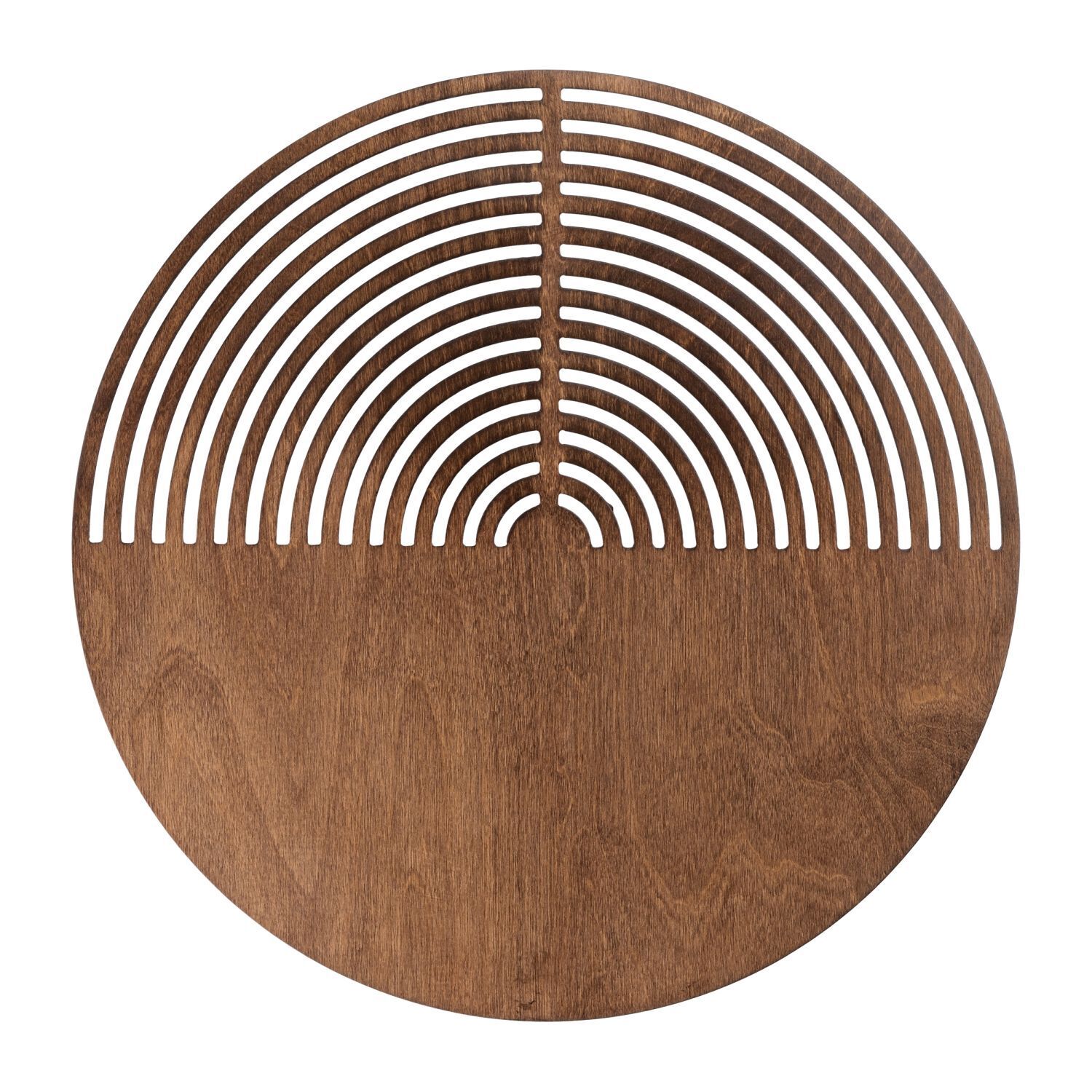 Wandleuchte Holz indirekt B:40 cm G9 Eiche 2-flammig holz, untersetzer, runder, lochschnitt, dekor