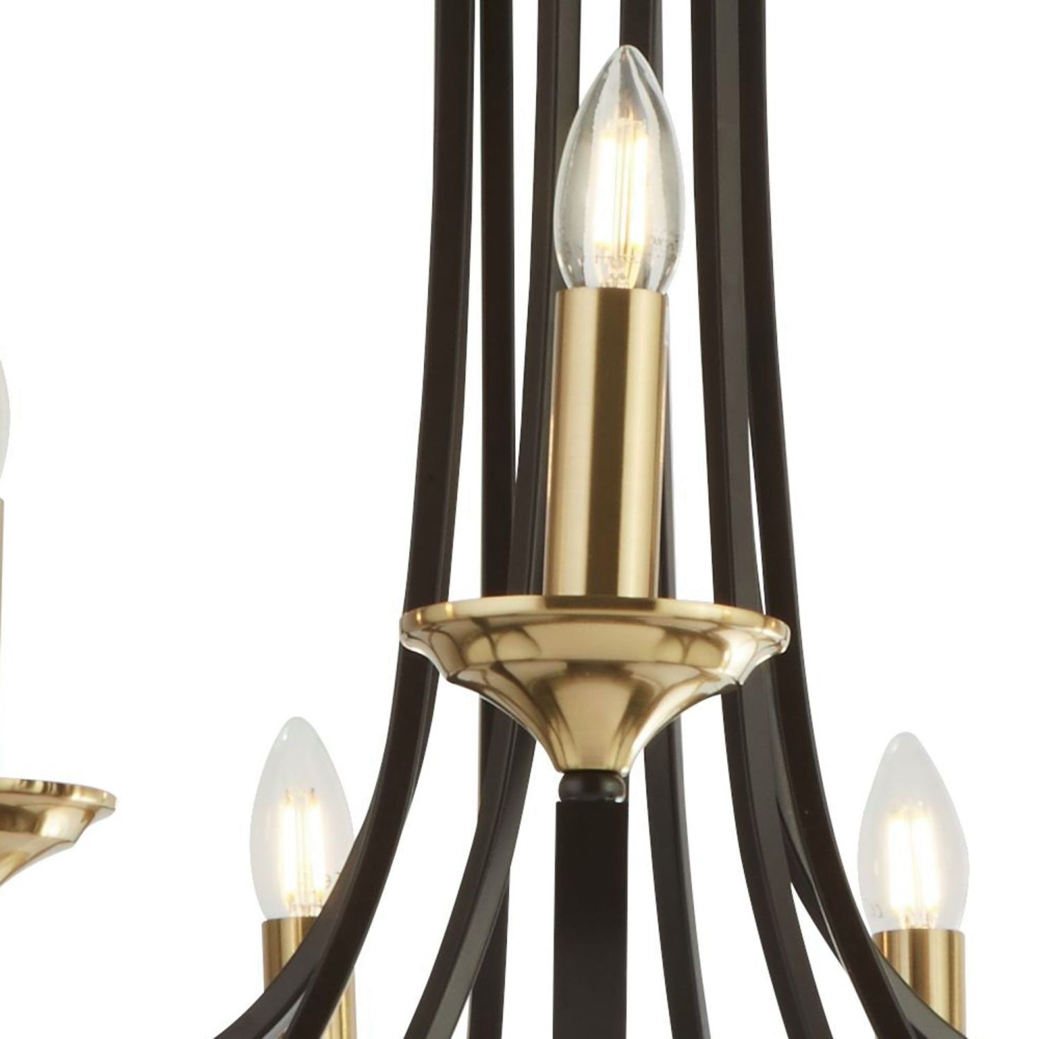 Lustre métal Ø 78 cm 9 flammes E14 en bronze JORGE