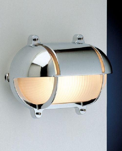 Wandlampe Außen Chrom Maritim IP54 Haustür Eingang