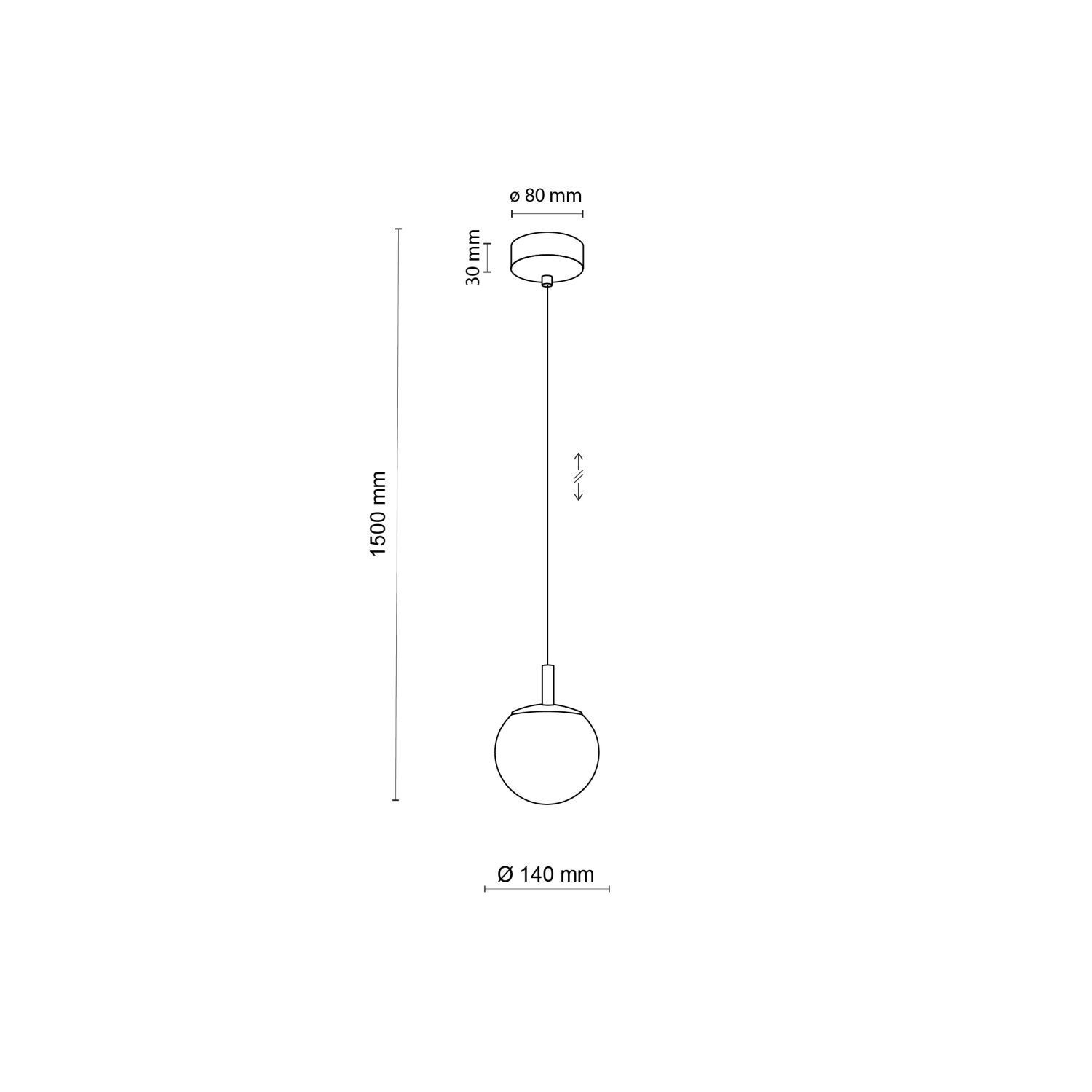 Lampe à suspendre verre Abat-jour sphérique Ø 14 cm rond en or G9 Diagramm, Handlung, Besteck