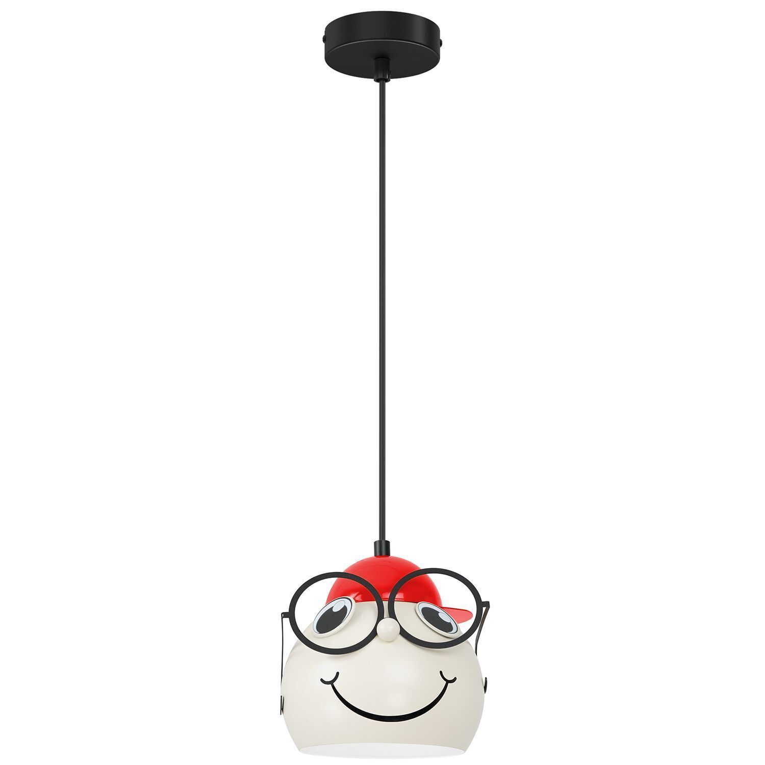Lampe pour chambre d'enfant E27 ronde Ø 16,5 cm verre métal