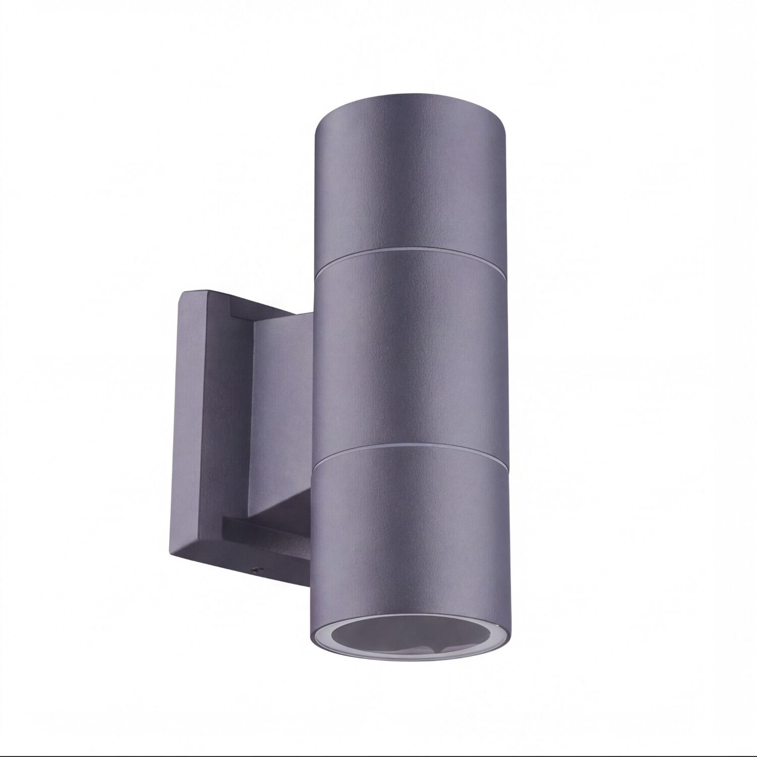 le127435-wandlampe-garten-terrasse-aussen-aluminium-modern-2-flammig-gu10-ip44-grau-anthrazit-02 Außenleuchte, Wandlampe, Metall, Grau, Röhrenform