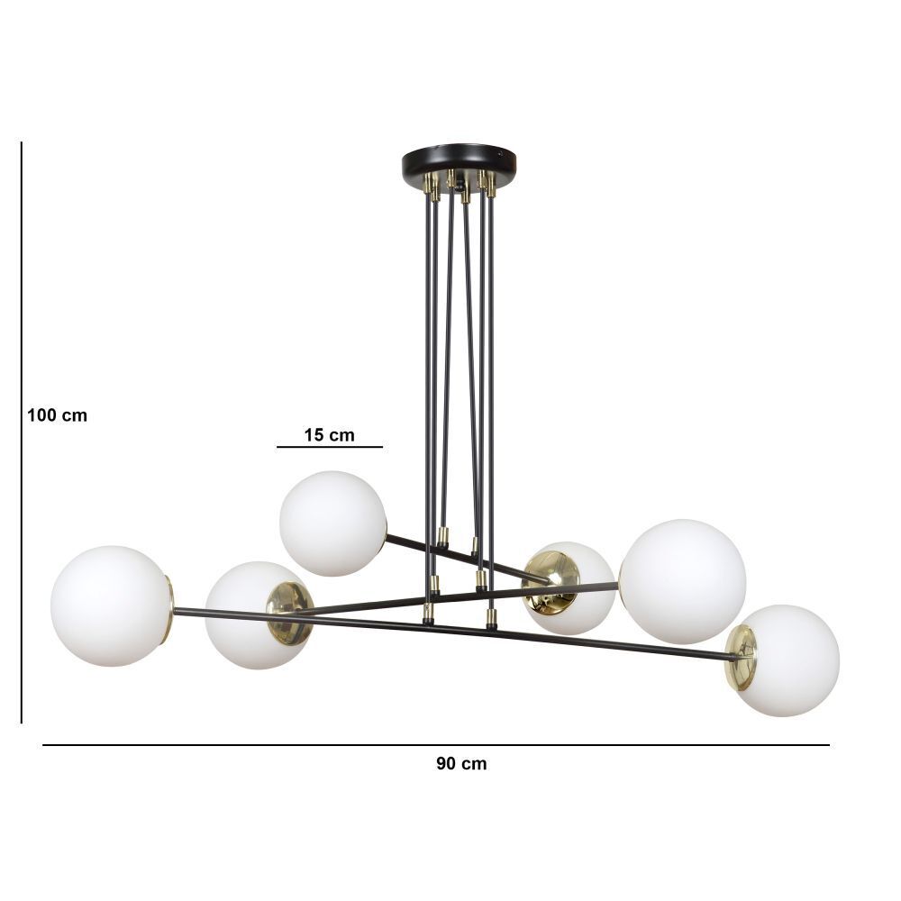 Pendelleuchte Weiß verstellbar Modern 6x E27 Wohnzimmer Leuchter, Lampe, Leuchte