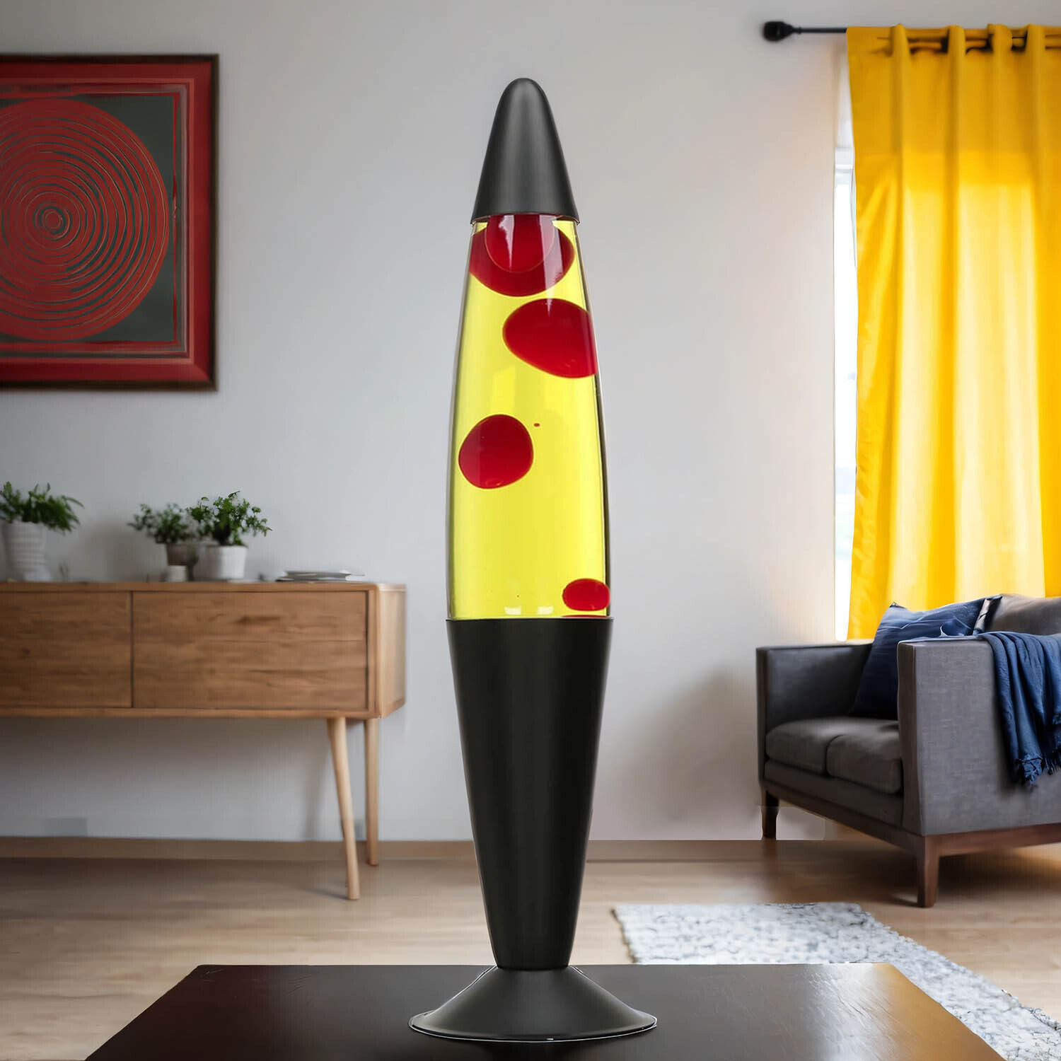 Retro Lavalampe Rot Gelb Stimmungslicht JENNY Lampe