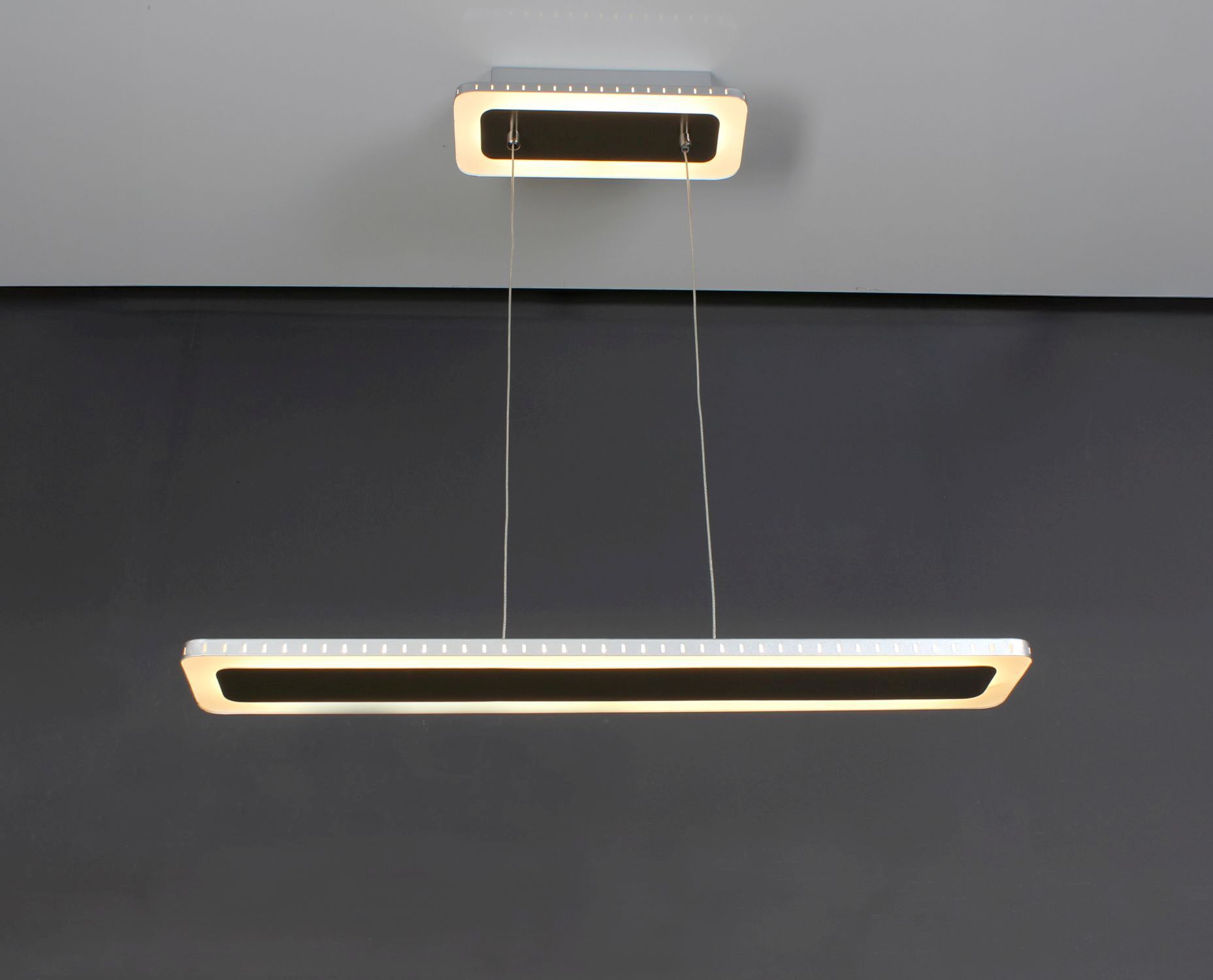 Lampe LED suspendue aluminium acier inoxydable noir 3000 K