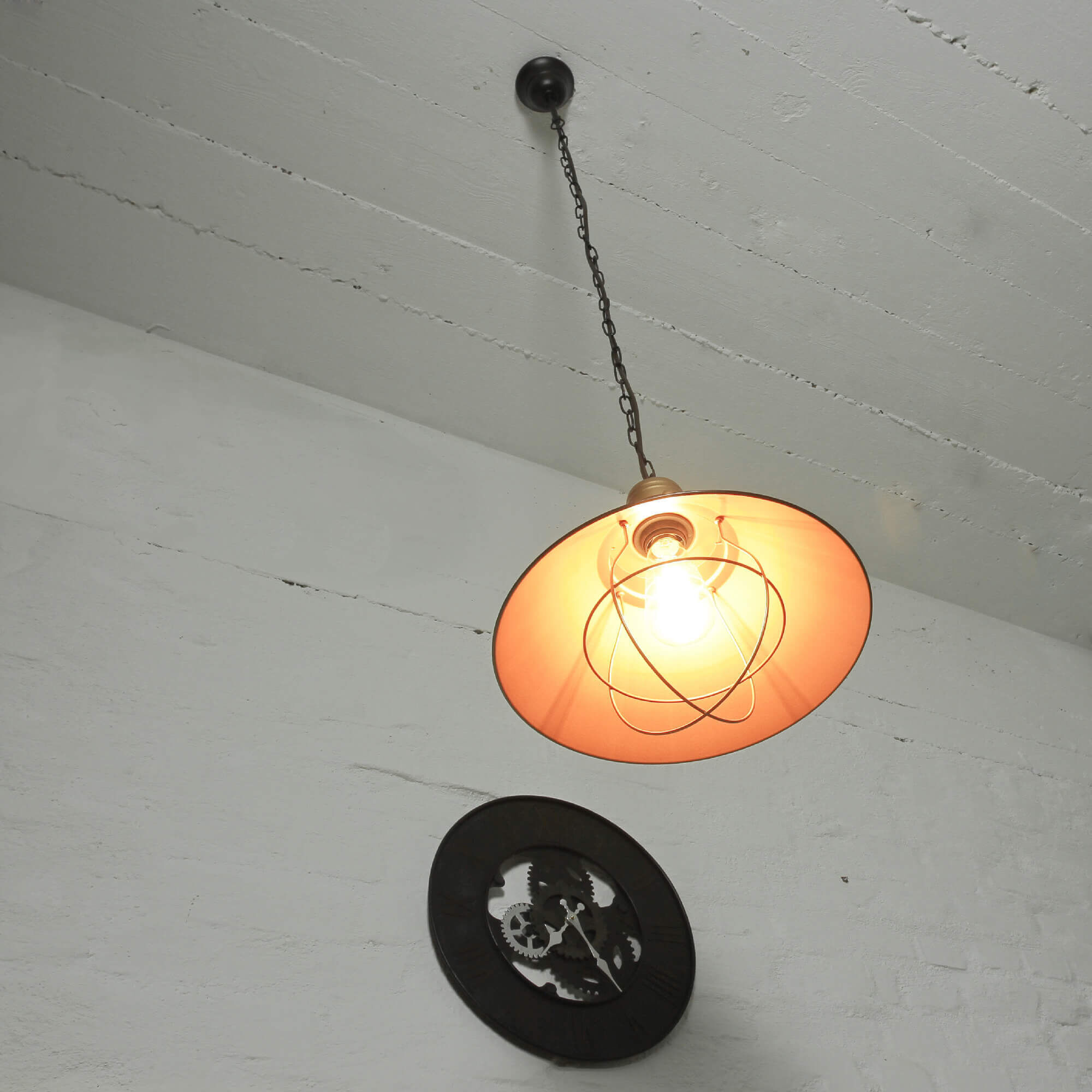 Lampe à suspendre vintage noire cuivre design industriel Leuchte, Lampe, Kronleuchter