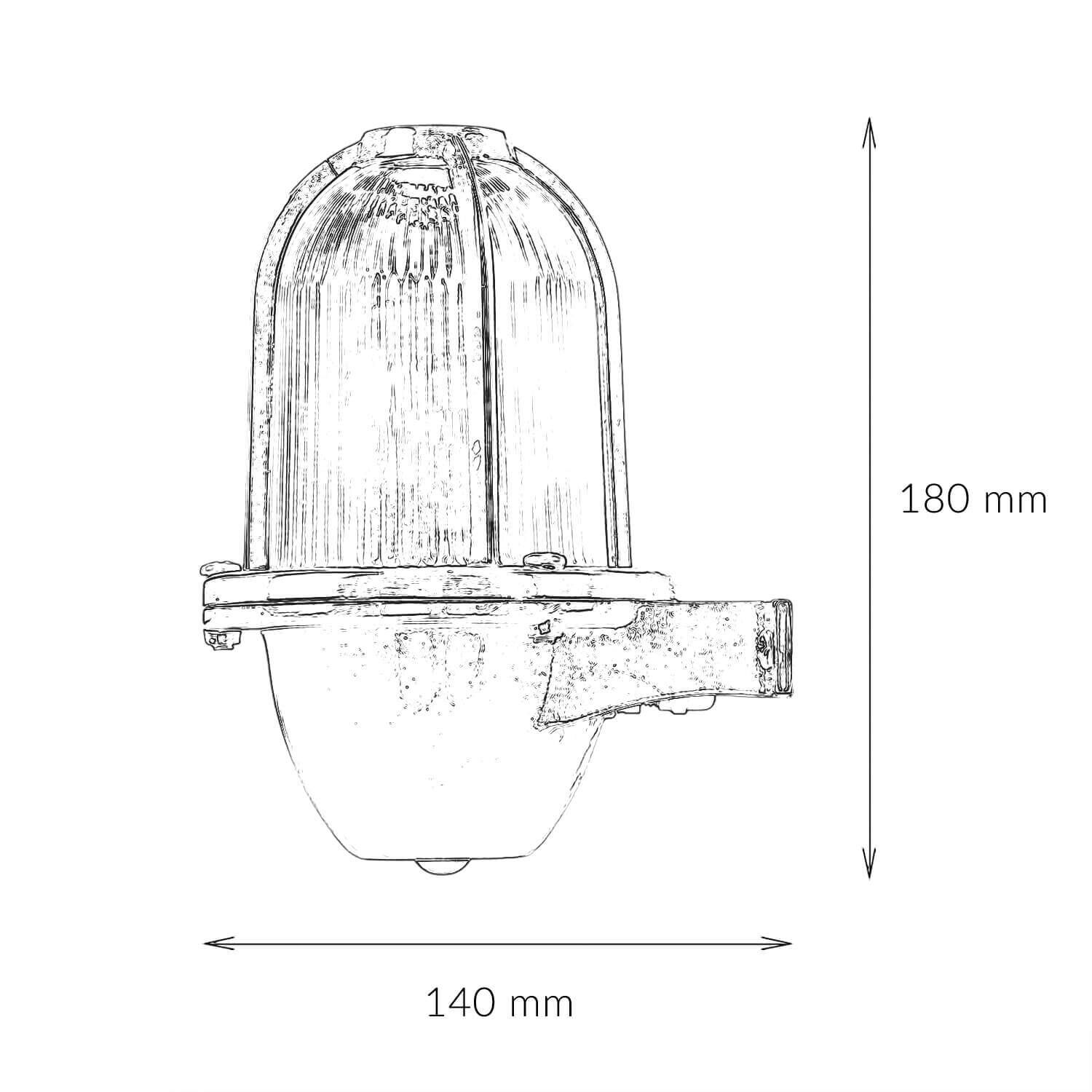 Wetterfeste Wandlampe Messing Maritim IP64 außen