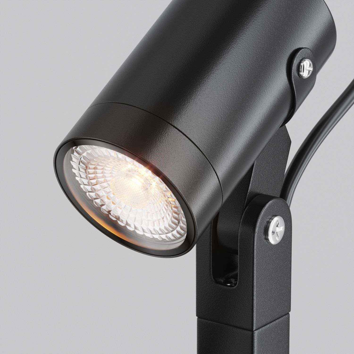 Außenlampe Aluminium Glas GU10 IP65 60 cm hoch Schwarz