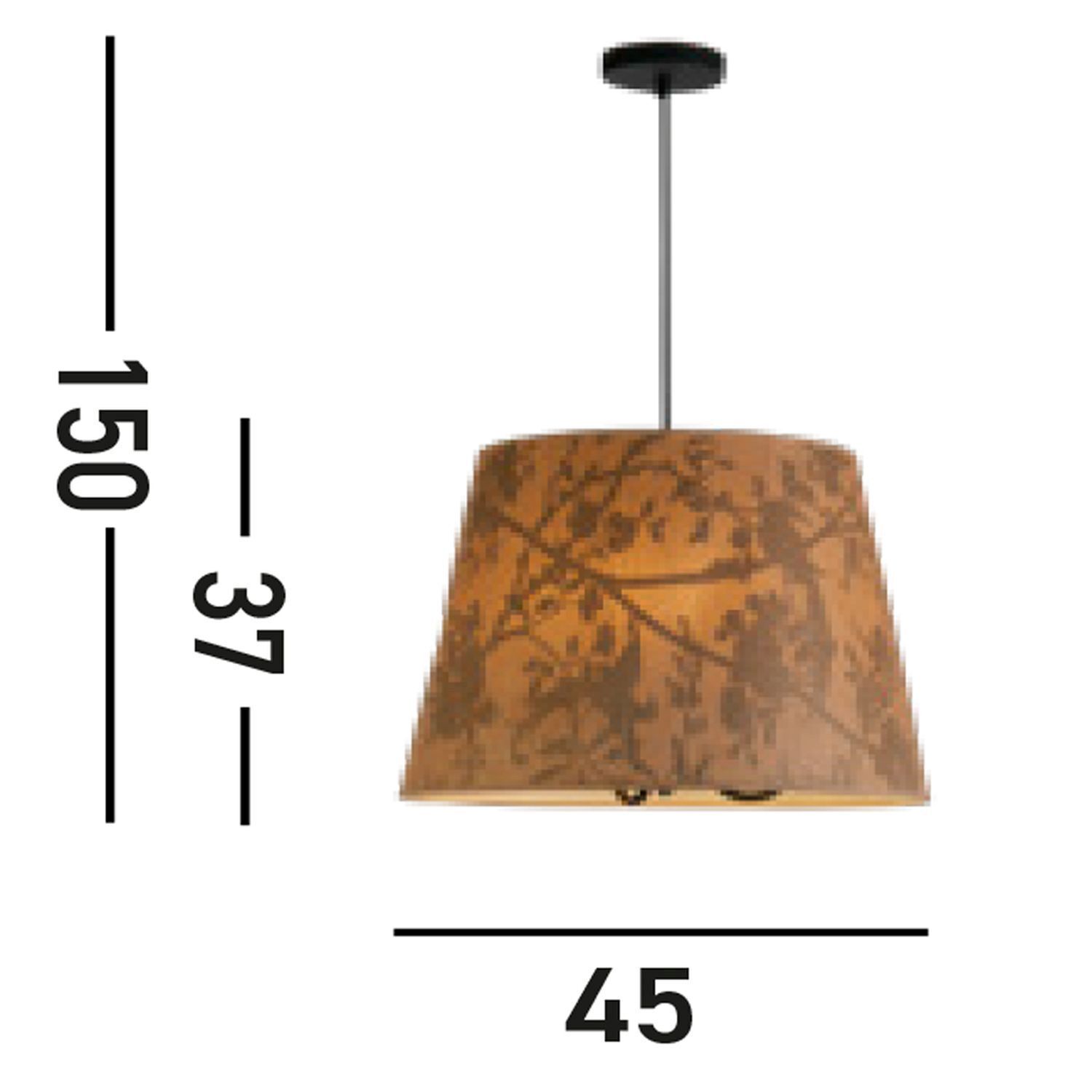 Gemütliche Hängelampe Papierschirm E14 Ø45 cm 3-flammig Lampe, Lampenschirm