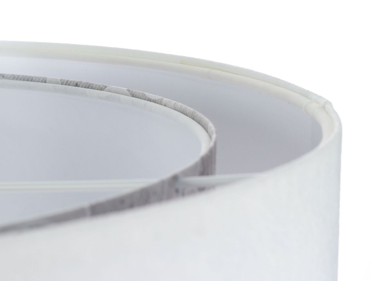 Pendelleuchte rund D: 50 cm E27 Weiß Grau Stoffschirm