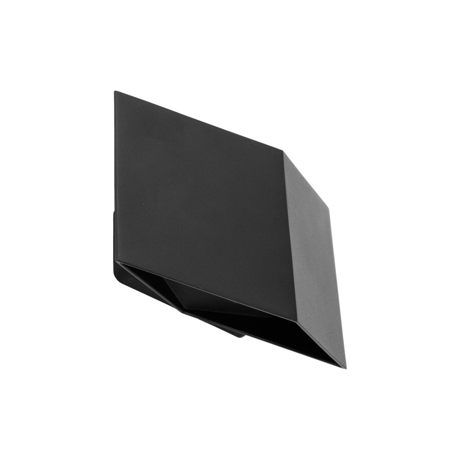LED Außenlampe Wand Schwarz Metall IP54 3000 K Würfel