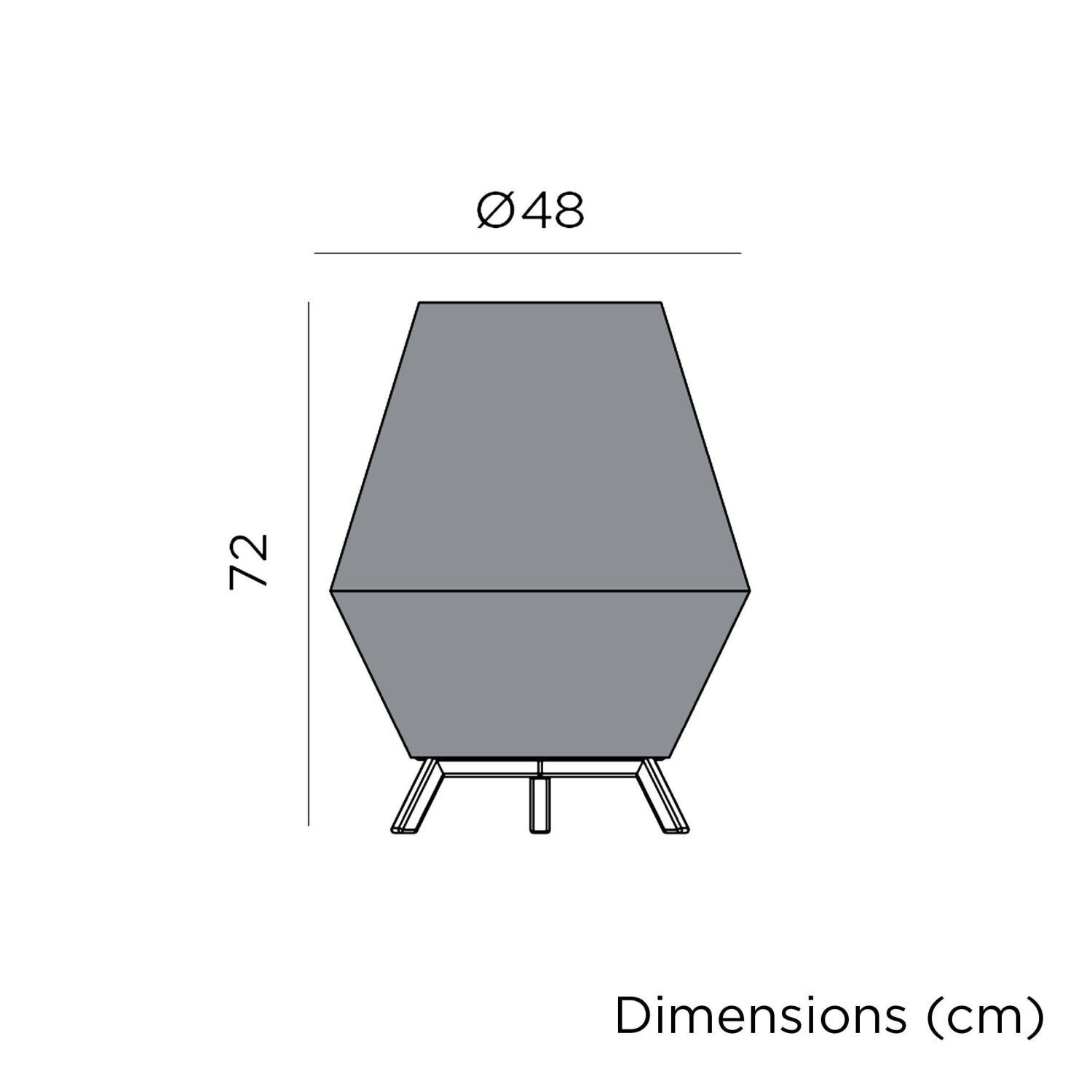 Lampe de table LED extérieure Batterie IP54 dimmable Télécommande 72 cm