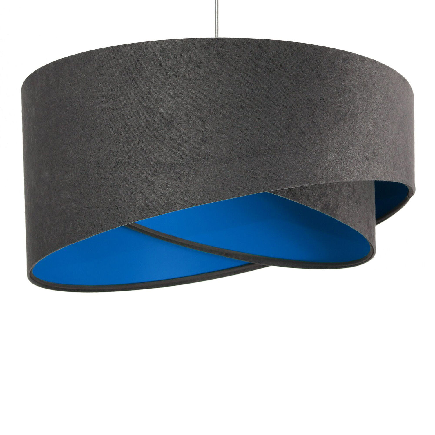 Hängeleuchte Esstisch Wohnzimmer Grau Blau Ø50cm Deckenleuchte, Lampe