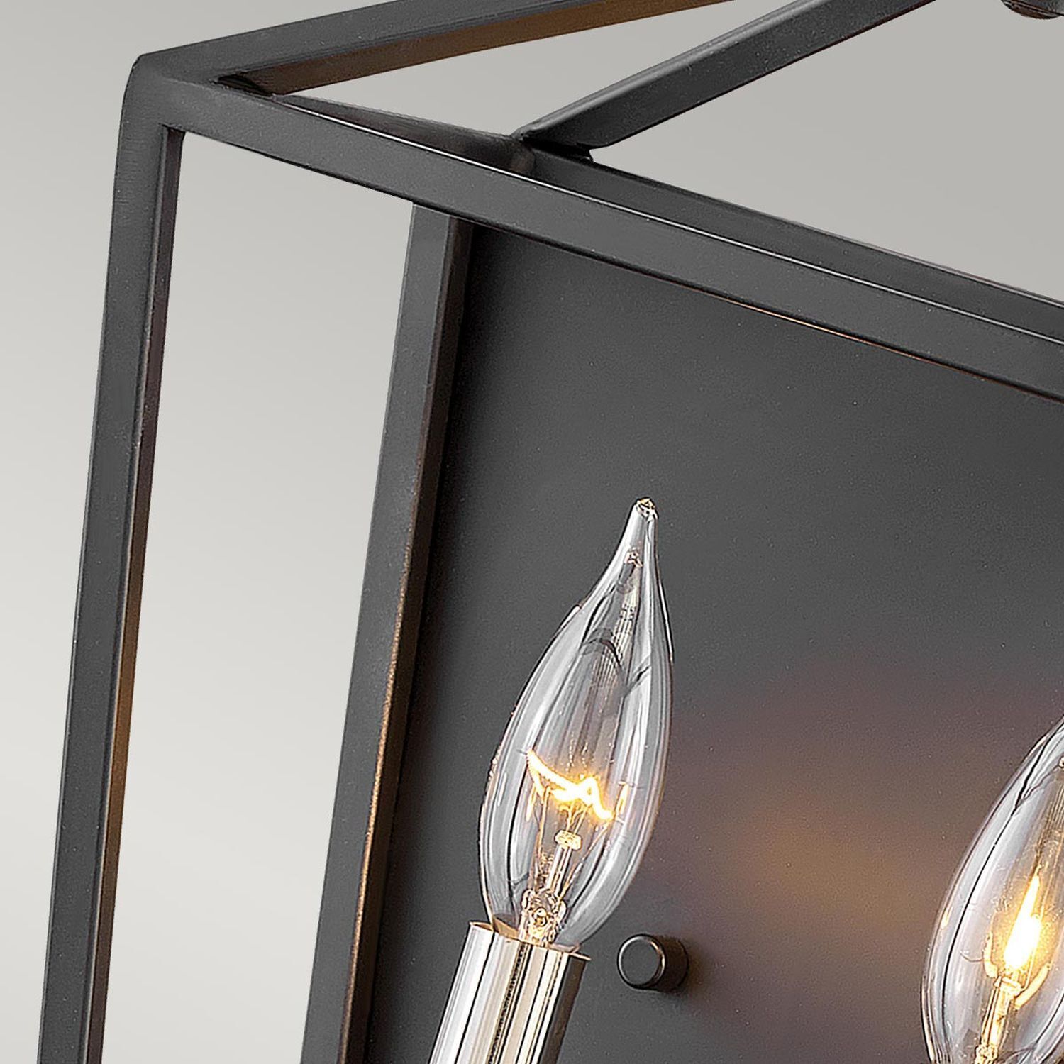 Wandleuchte Metall H: 43,1 cm Schwarz Nickel poliert Lampe, Beleuchtung