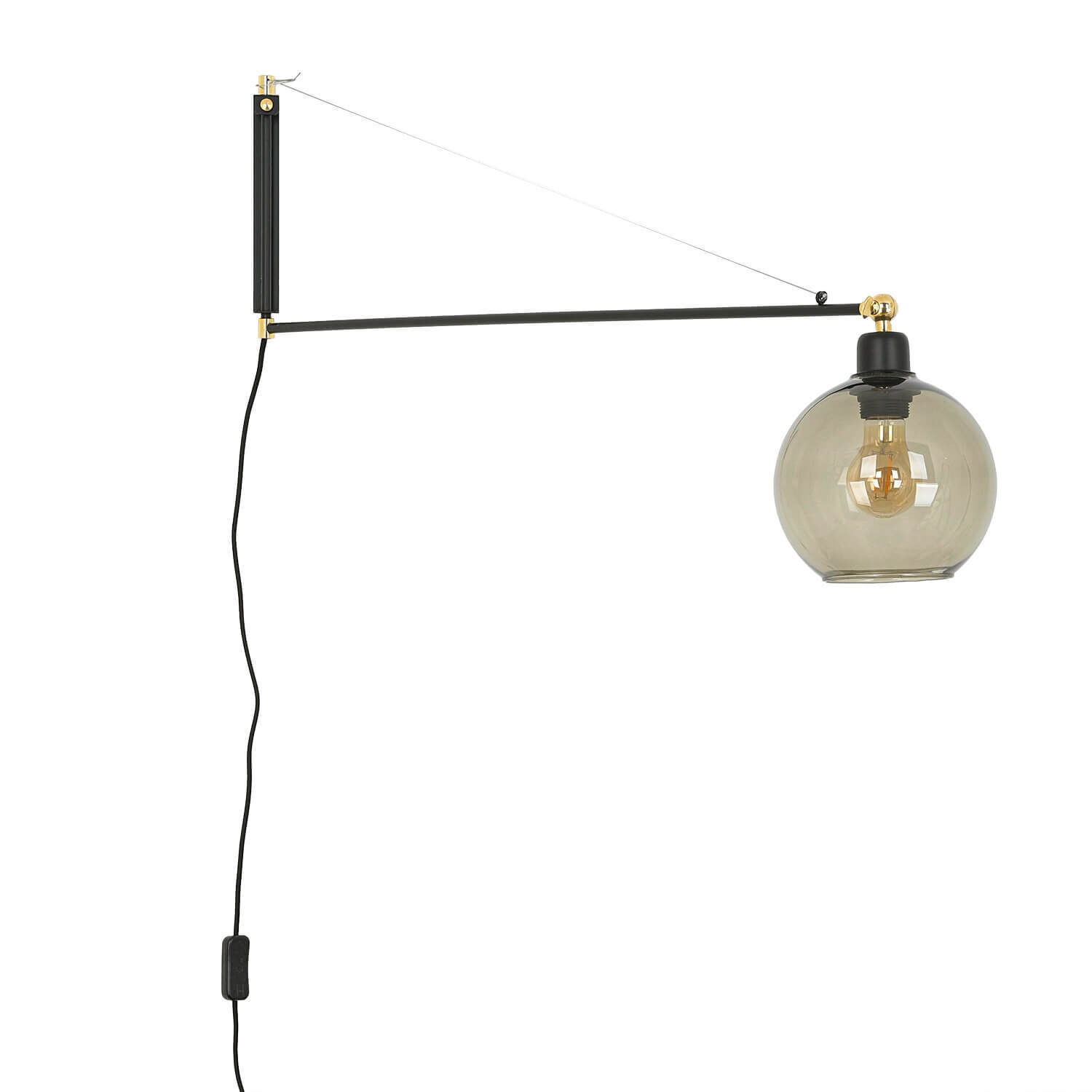 Wandlampe Schwarz Crane