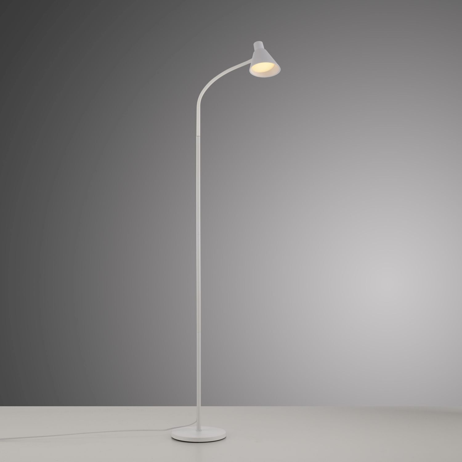 Lampadaire LED blanc métal 150 cm 4 W 3000 K flexible Lampe