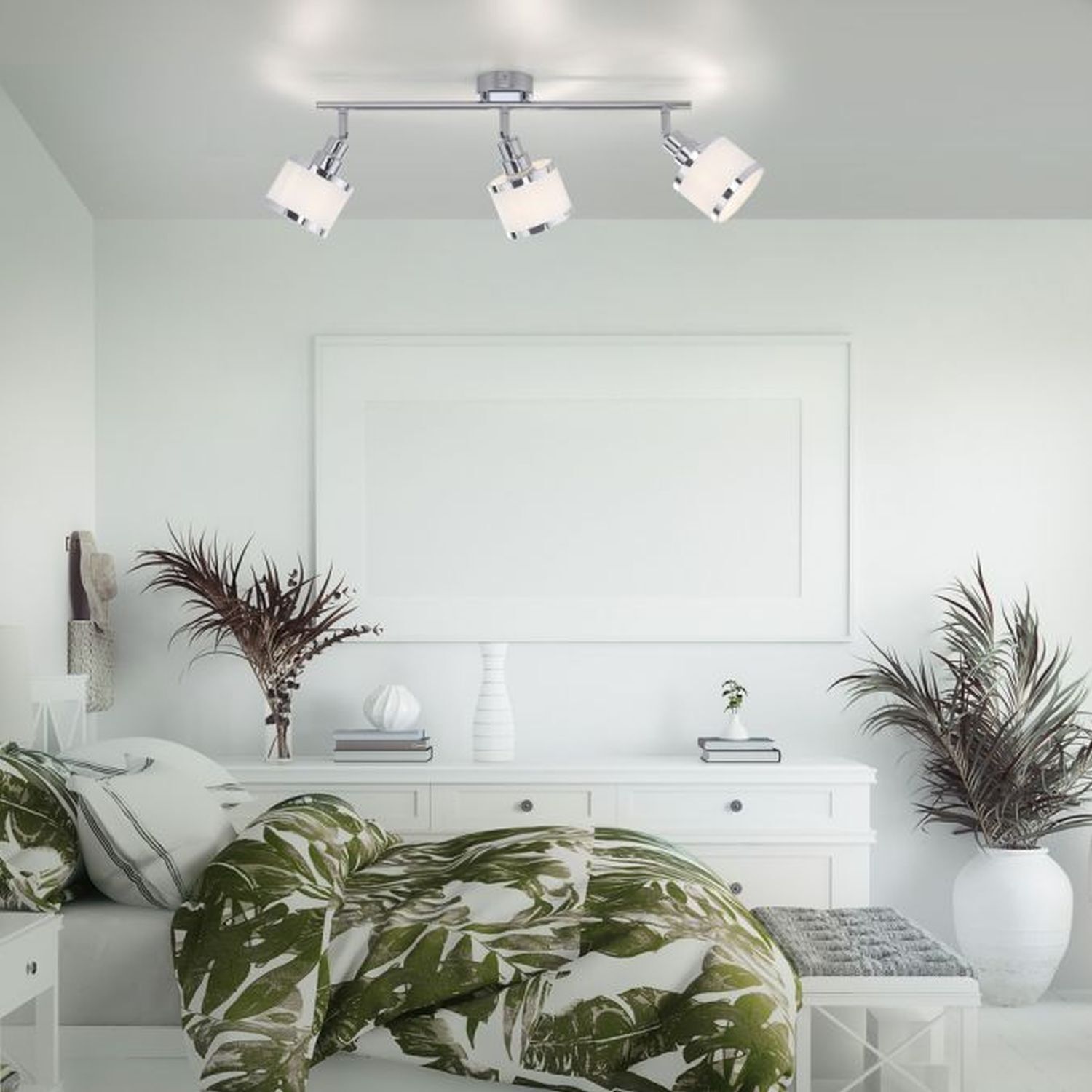 Spot de plafond réglable chromé 3-flamme E14 faible éblouissement