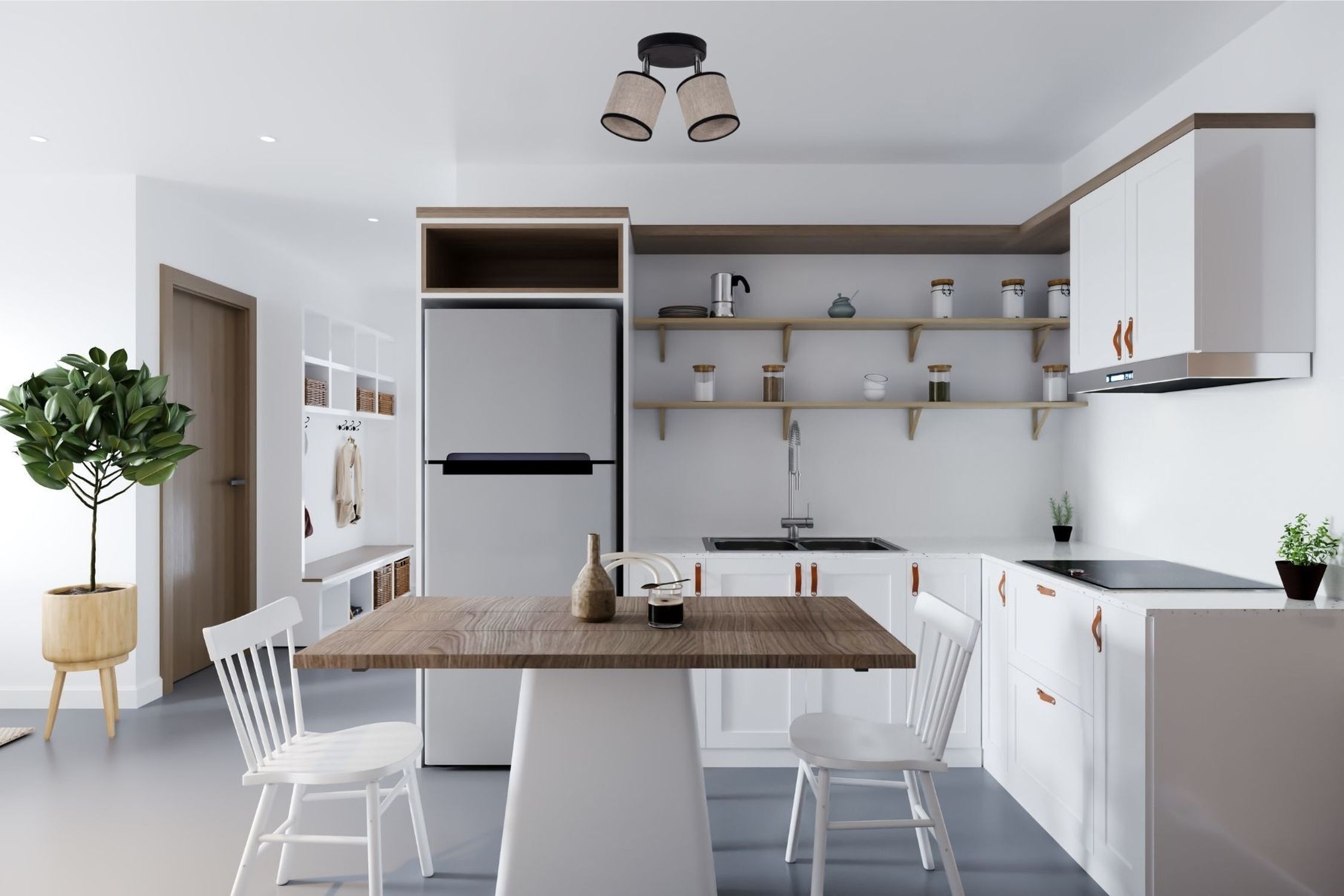 Plafonnier orientable tissu anti-éblouissant E14 2-flmg Drinnen, Innenarchitektur, Esszimmer, Esstisch, Küche