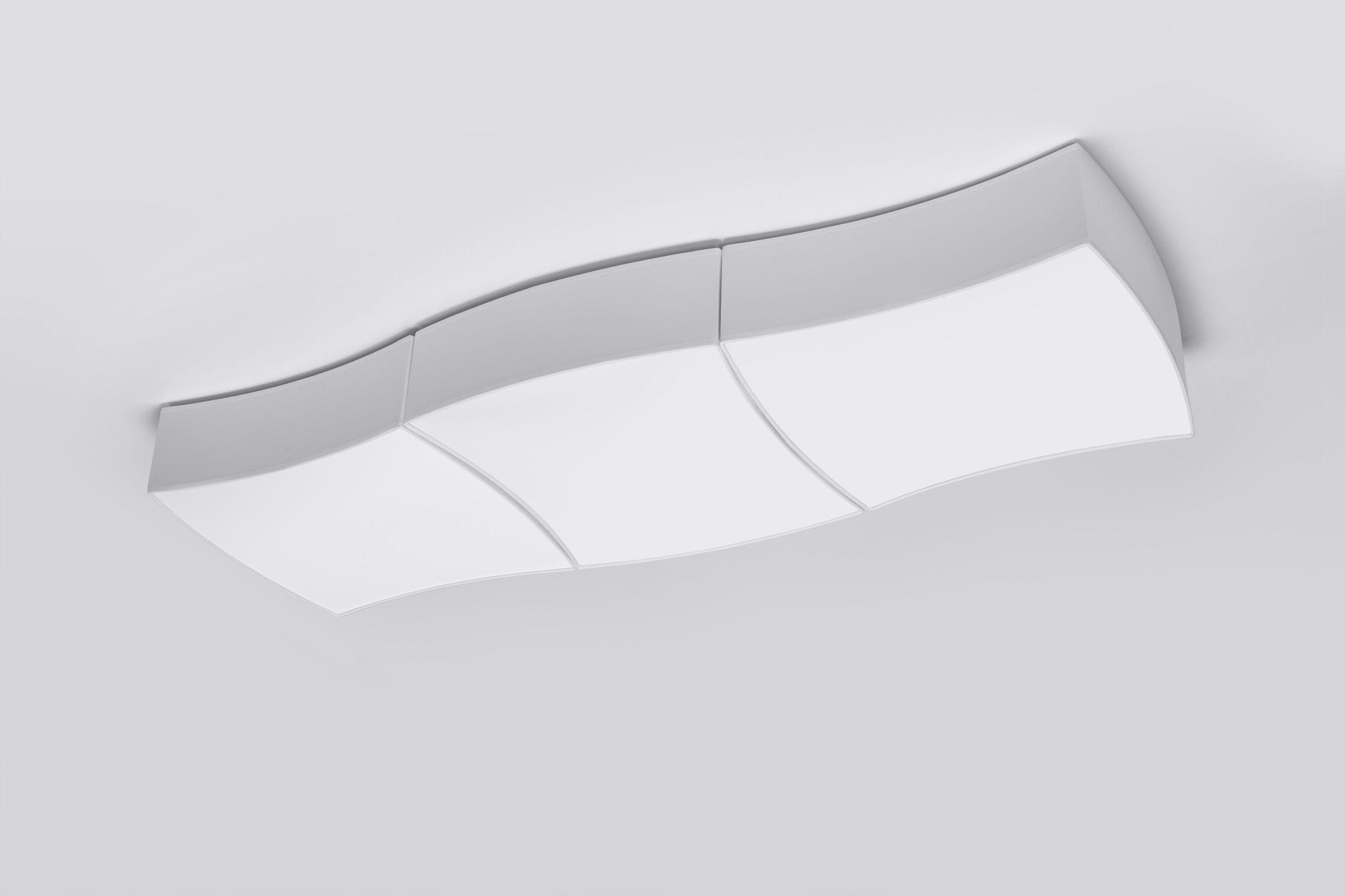 Plafonnier Moderne 106 cm de long, plat, faible éblouissement 6x E27
