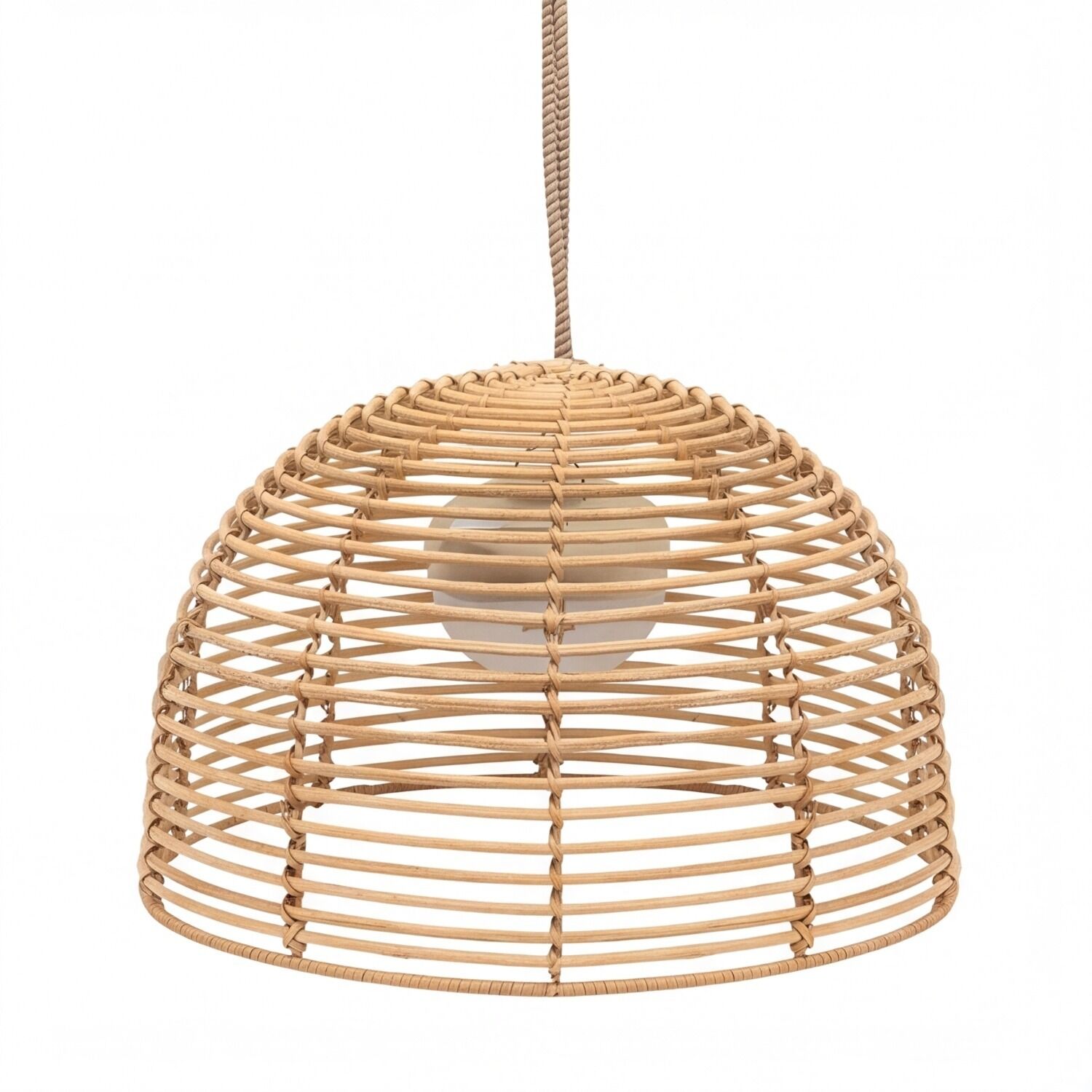 Hängelampe, Rattan, Korblampe, Lampenfassung, Natürliche Materialien