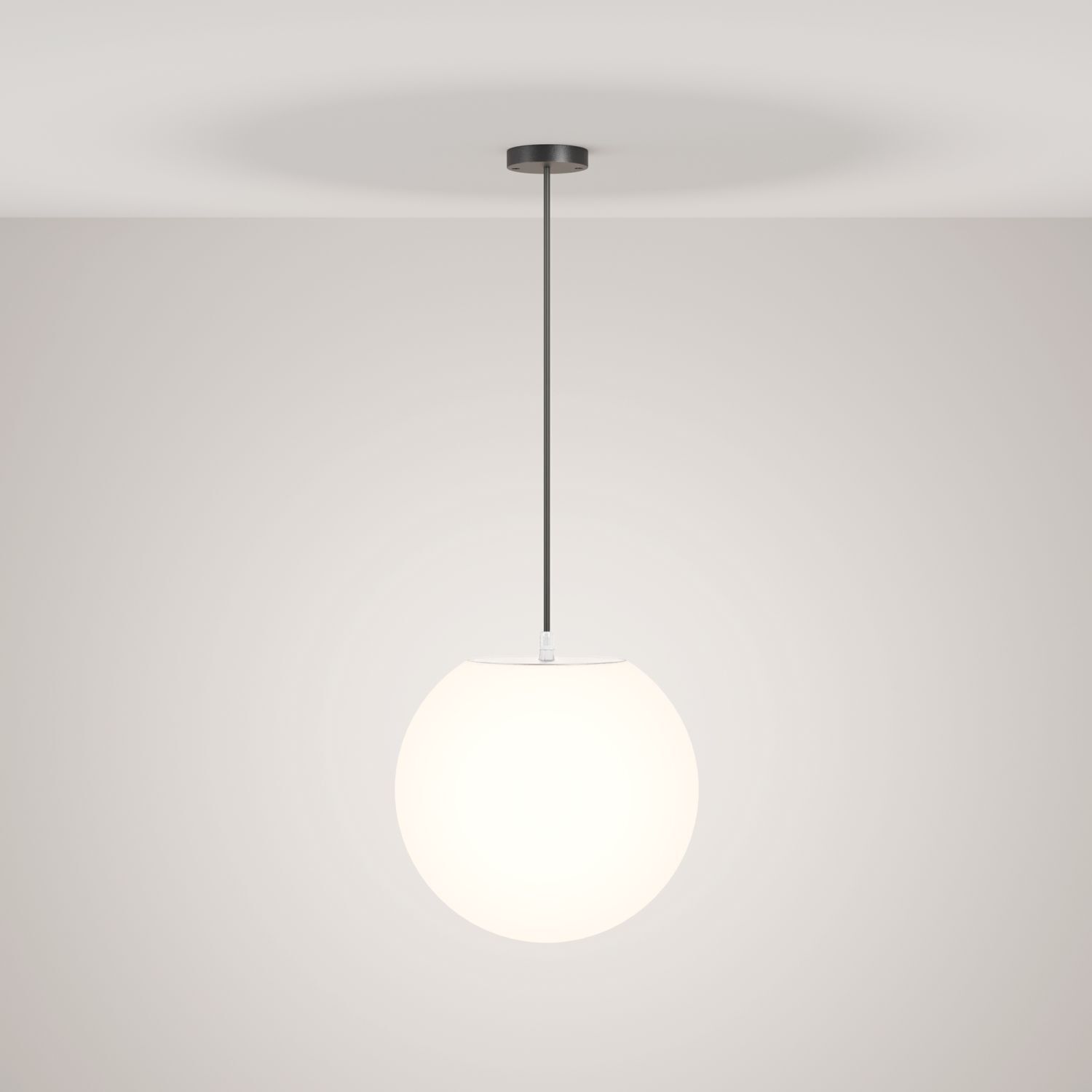 Außenlampe rund Ø 30 cm H: max. 150 cm IP54 Grau Weiß Deckenleuchte, Lampe