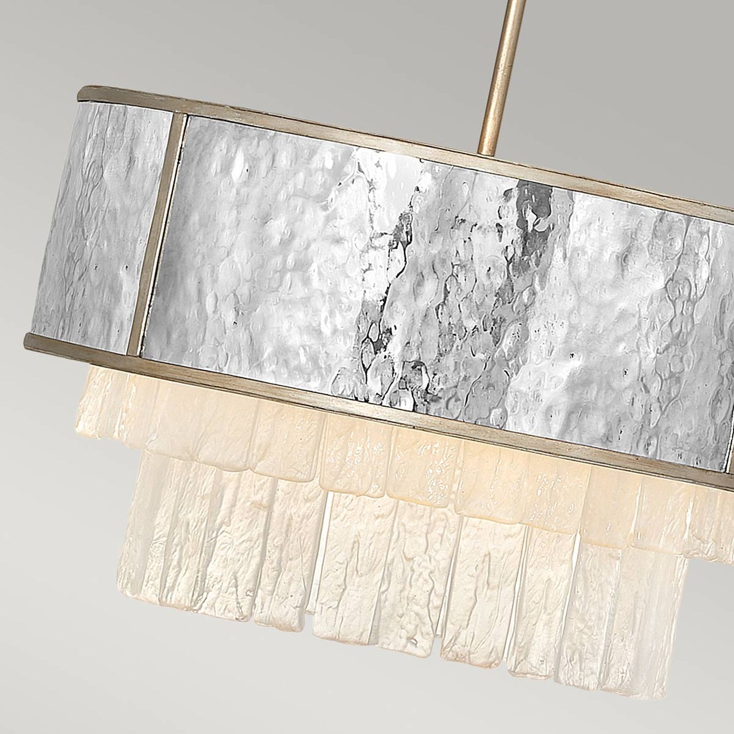 Lampe à suspendre Moderne Ø 50,8 cm rond acier inoxydable cristal