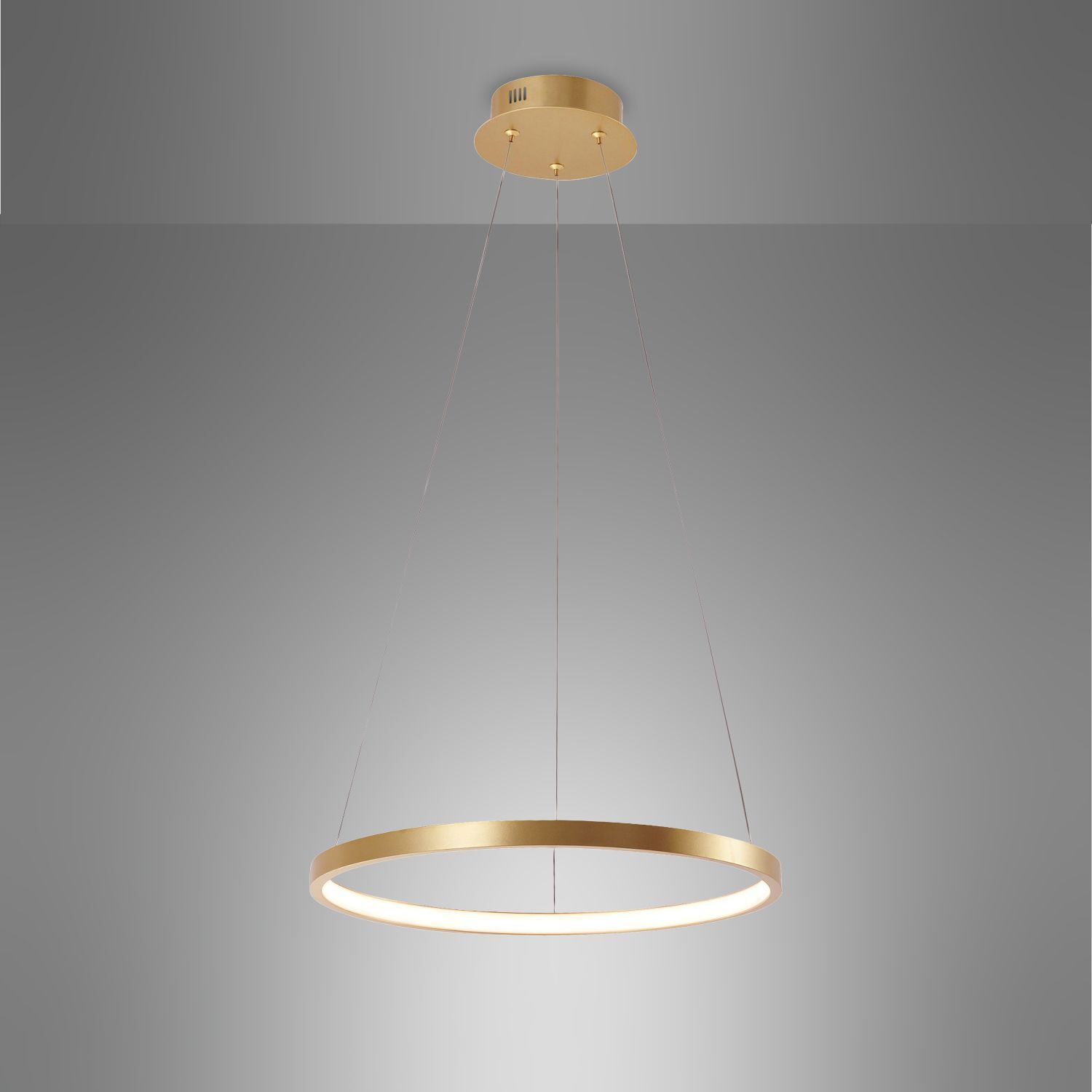 Lampe à suspendre LED Ring en métal doré Ø39 cm 2450 lm 19 W