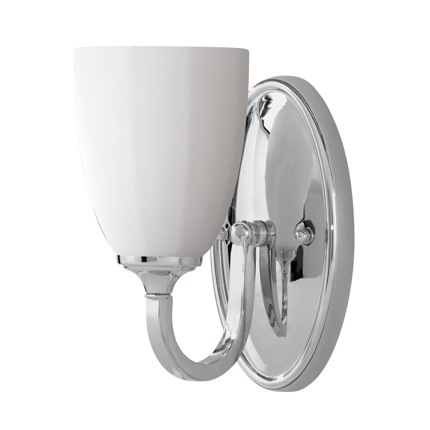 Lampe de salle de bain LED IP44 en chrome blanc Art Nouveau