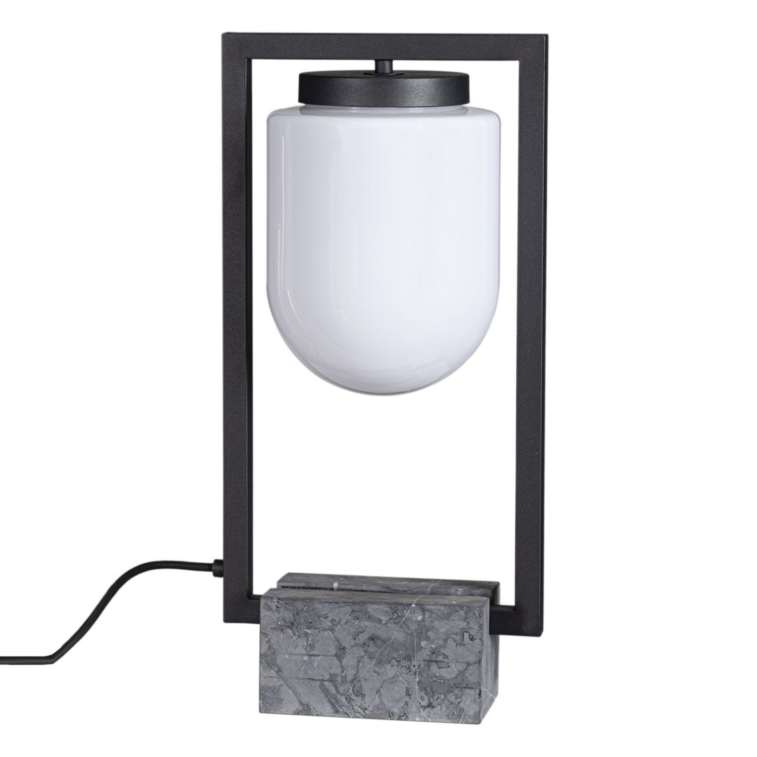 Lampe de table extérieure socle en marbre hauteur 52 cm E27 IP44