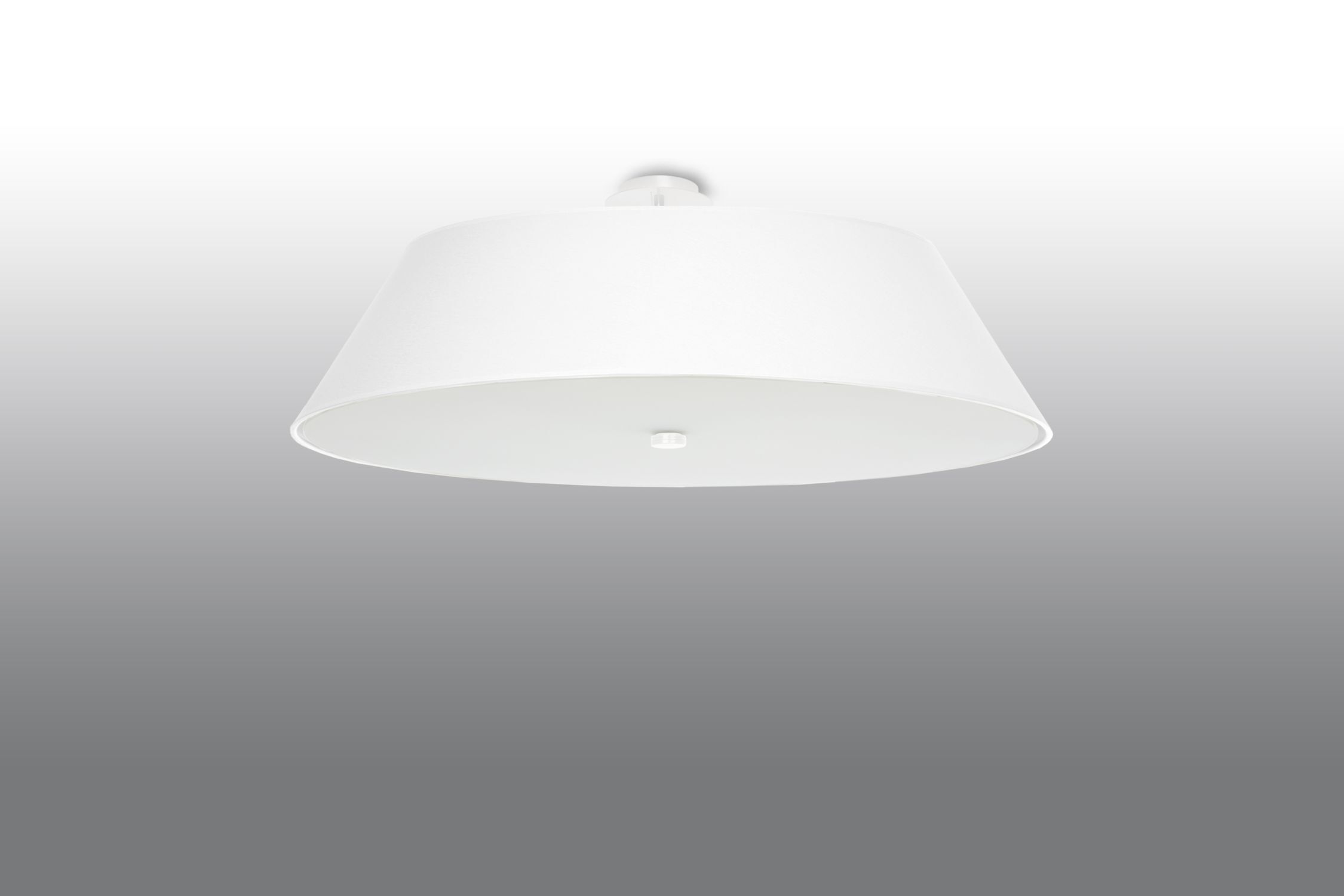 Plafonnier Blanc Tissu Verre rond Ø 70 cm faible éblouissement