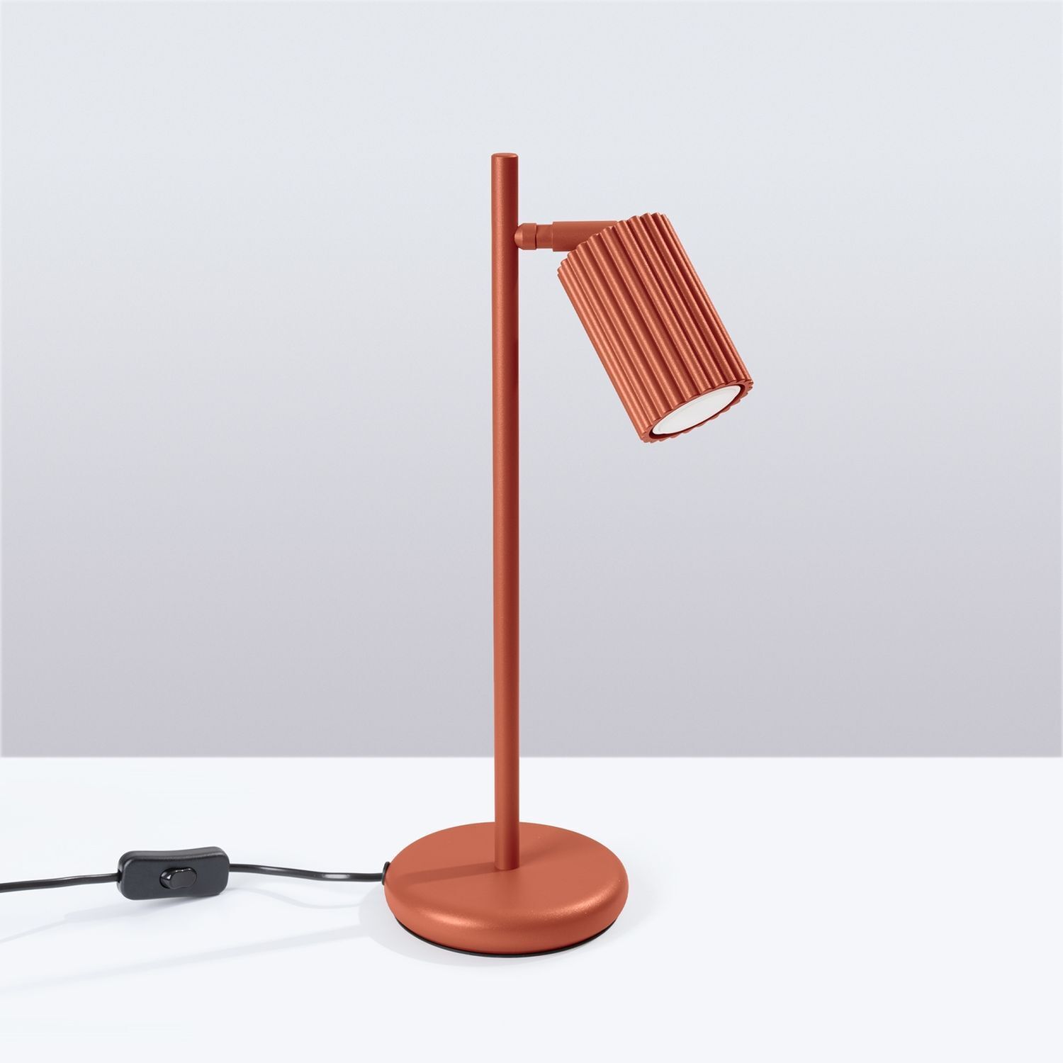 Lampe de lecture GU10 hauteur 43 cm aluminium en rouge moderne orientable