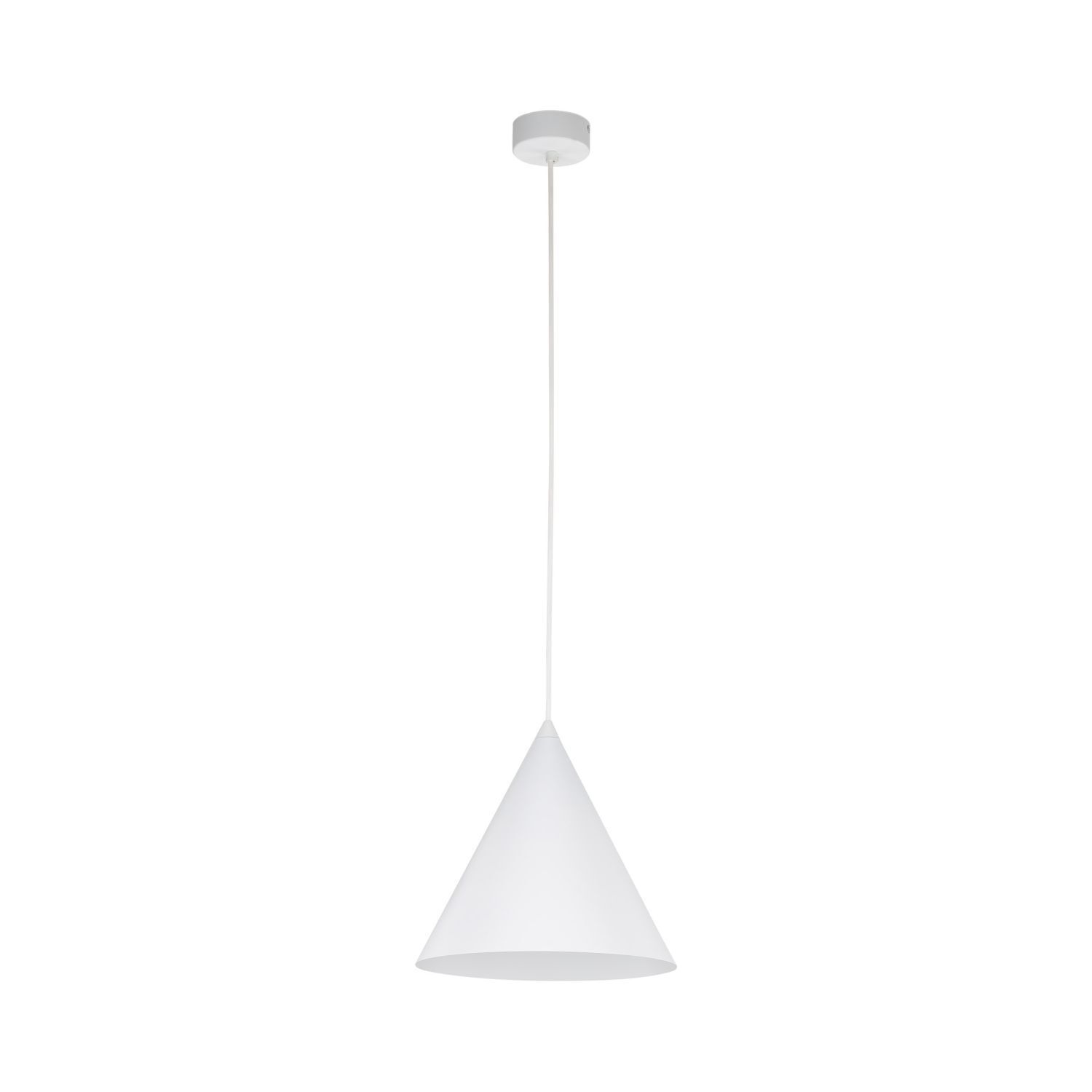 Suspension Blanc Métal Ø 25 cm H : max. 160 cm E27 Retro