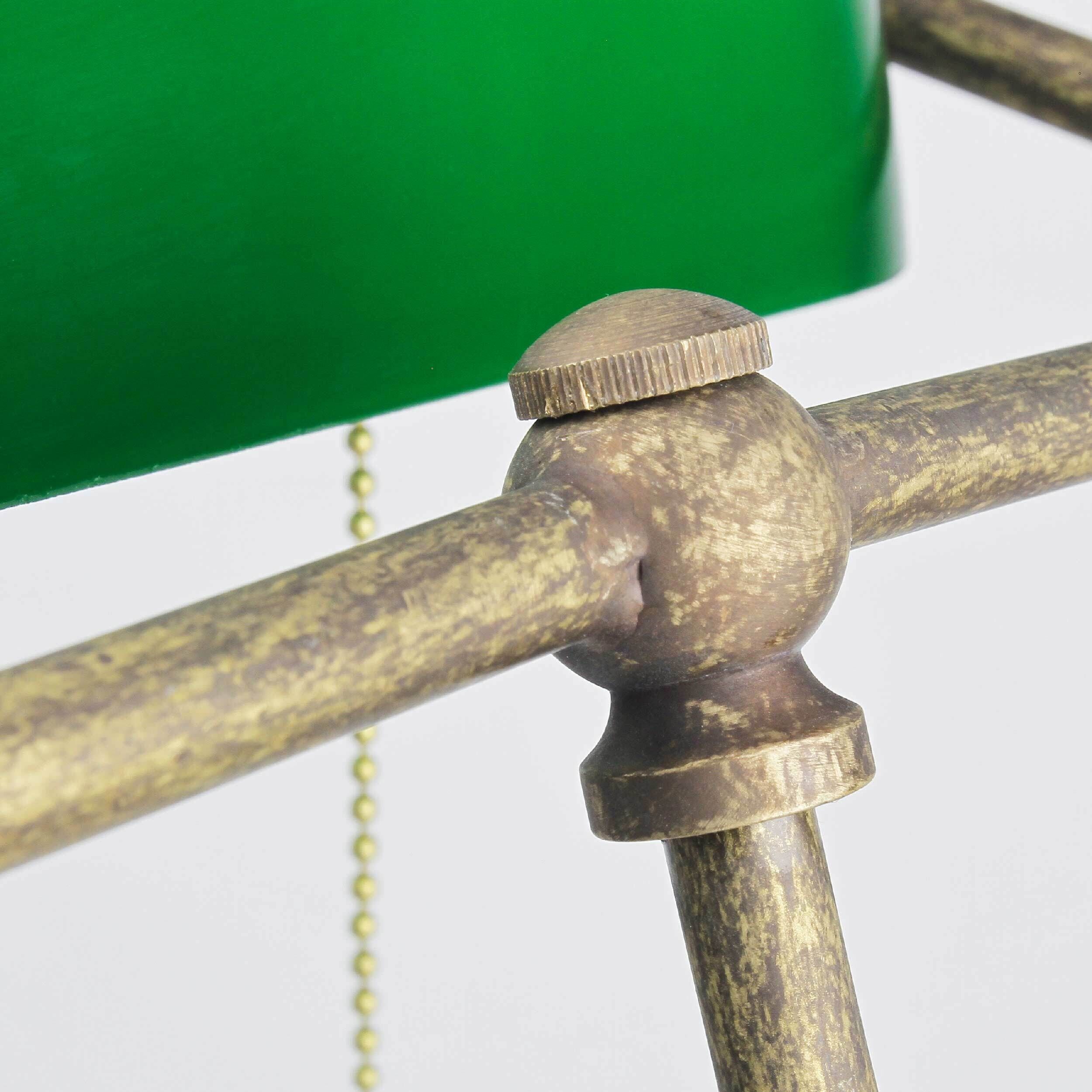 Premium Bankerlampe aus Messing in Antik Bronze Tischleuchte Bronze