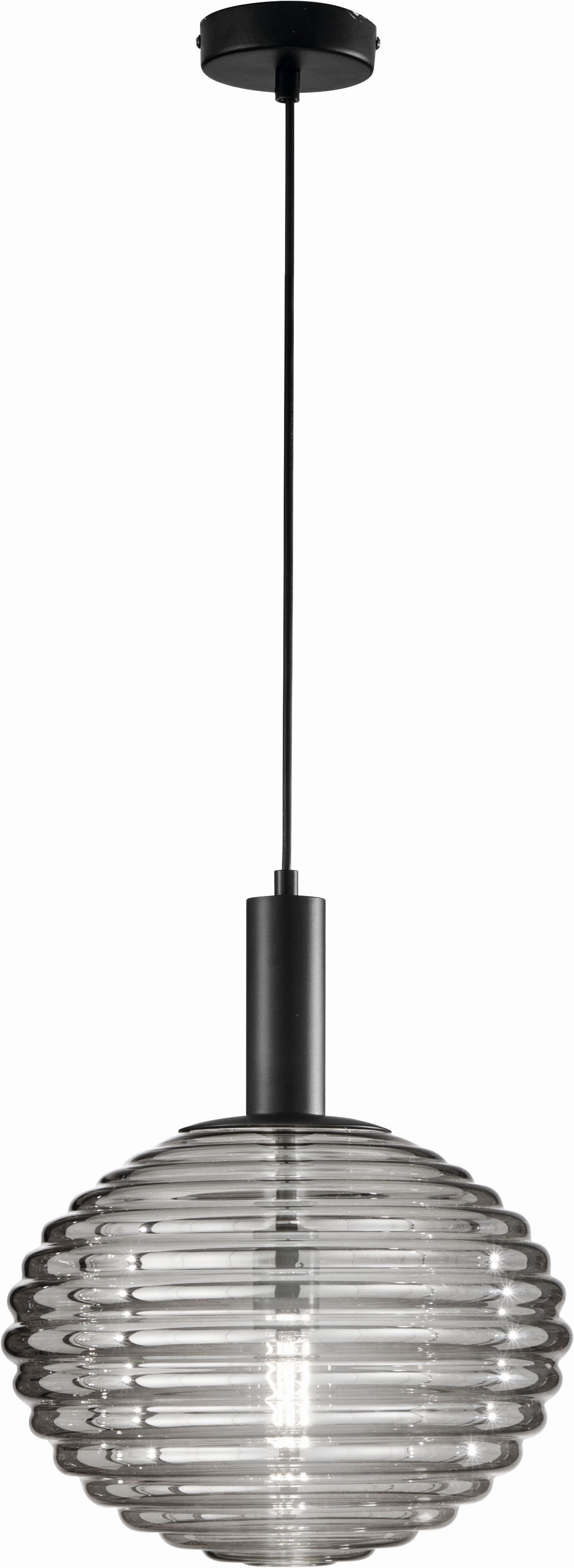 Stilvolle Pendelleuchte Rauchglas Ø32 cm E27 dekorativ