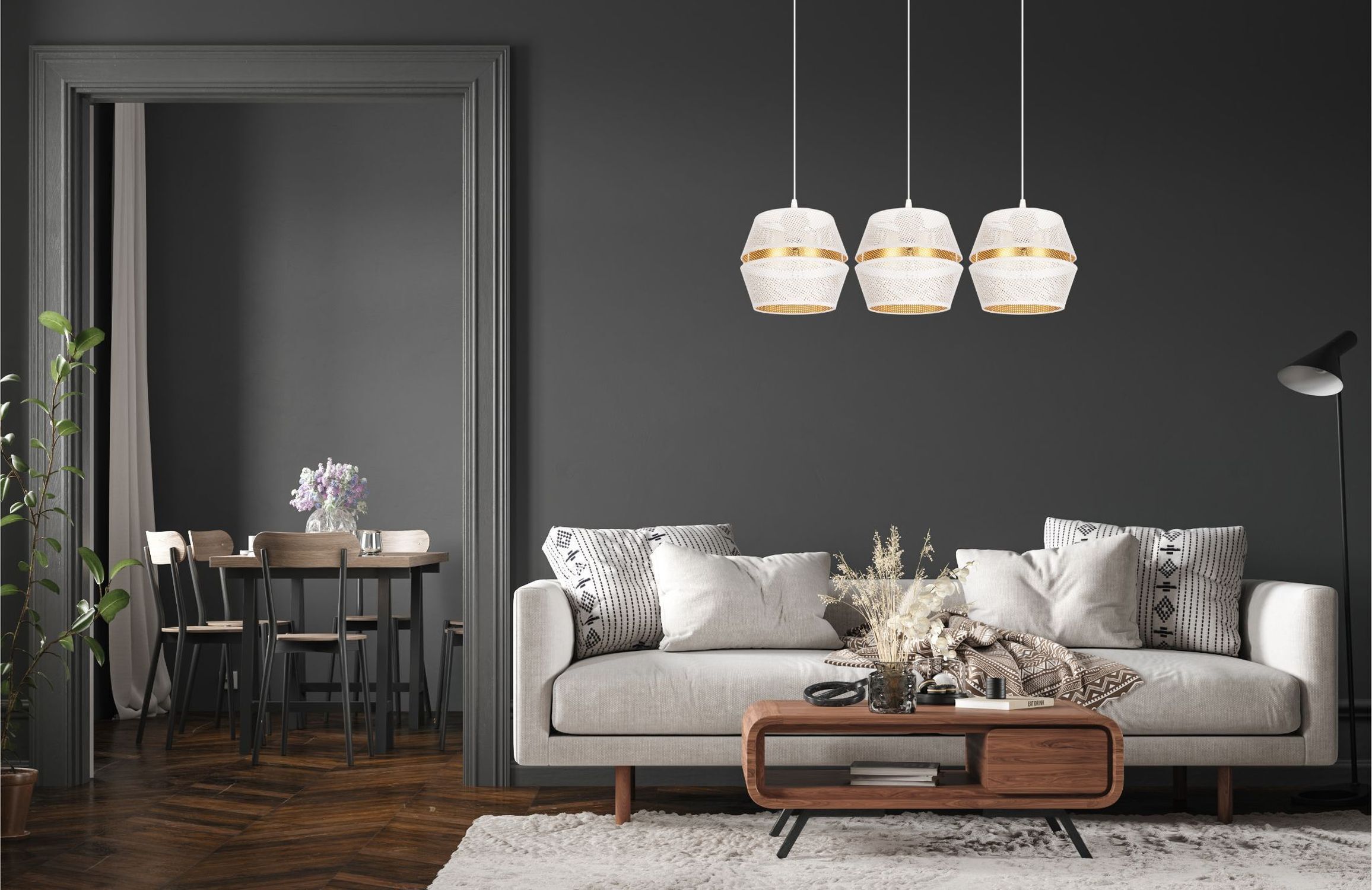 Dekoration für Zuhause, Wohnzimmer, Innenarchitektur, Tabelle, Lampe